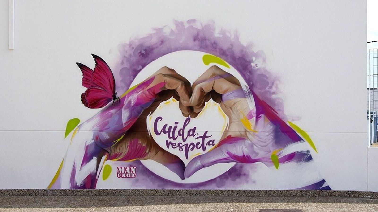 Arte Urbano contra la violencia de género por Manomatic en Lepe