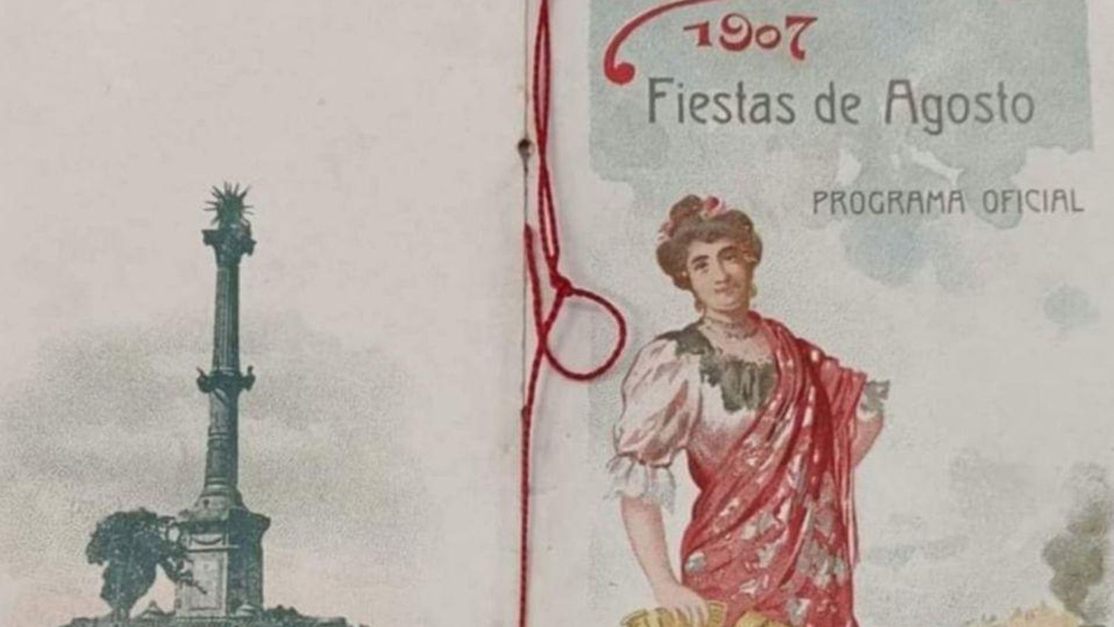 Portada y contra del programa de fiestas de Almería de 1907