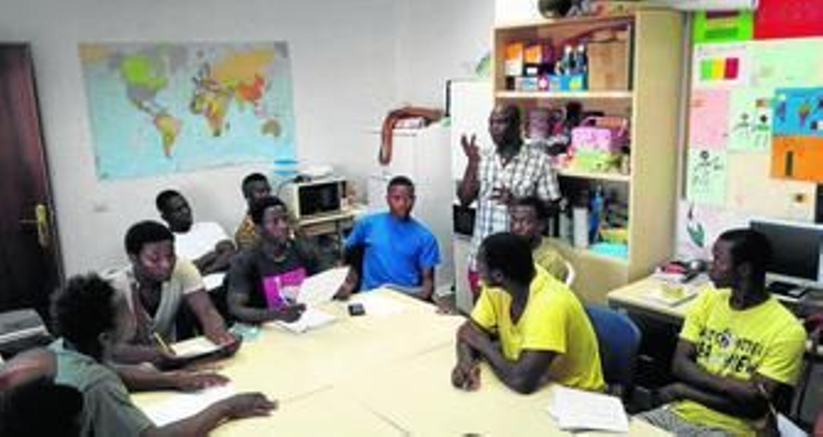 Usuarios en una de las clases que se han impartido a lo largo de tres meses.