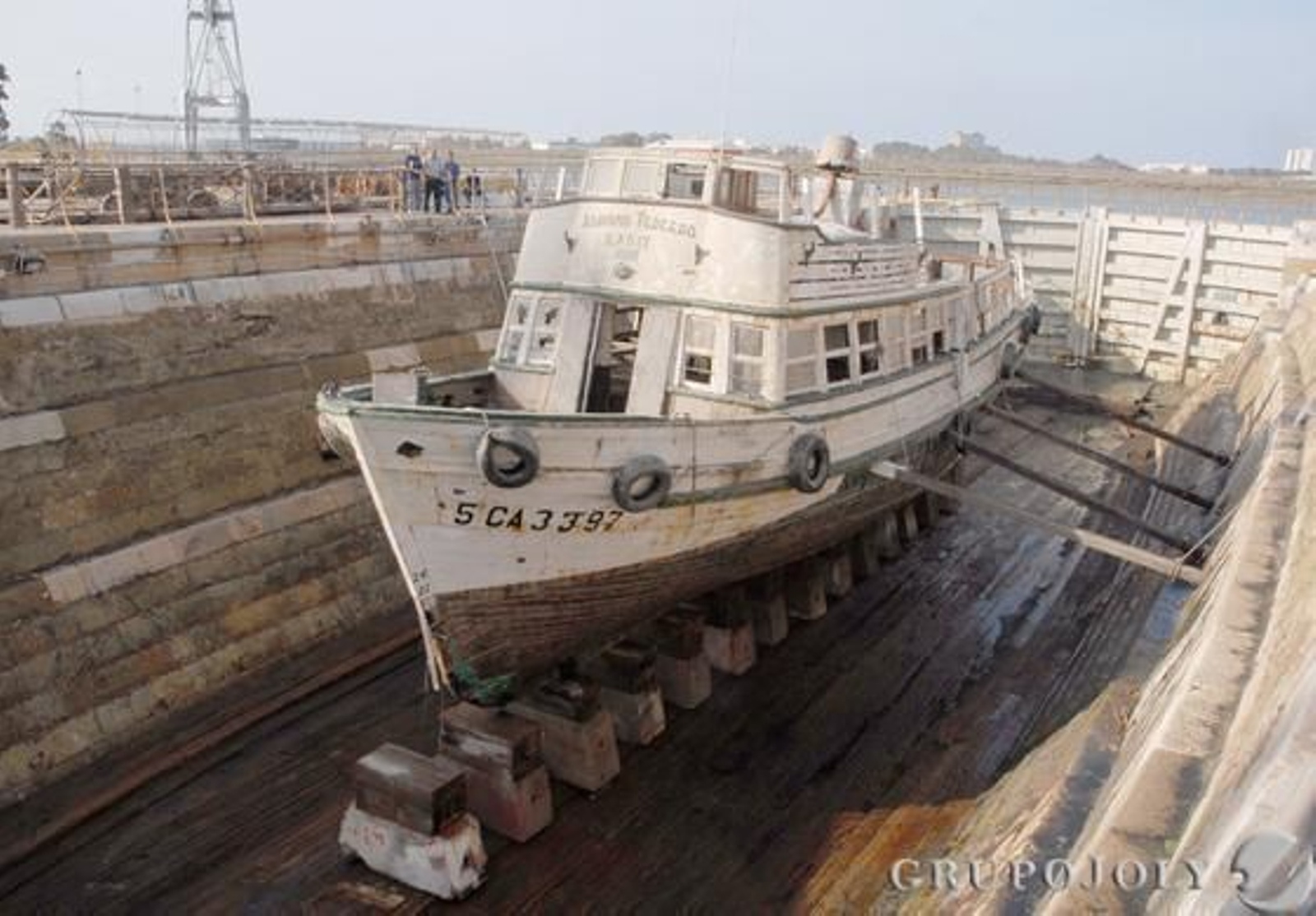 El Vaporcito se encuentra ya en el dique seco de los astilleros de San Fernando a la espera de una decisión sobre su futuro.

Foto: Elias Pimentel