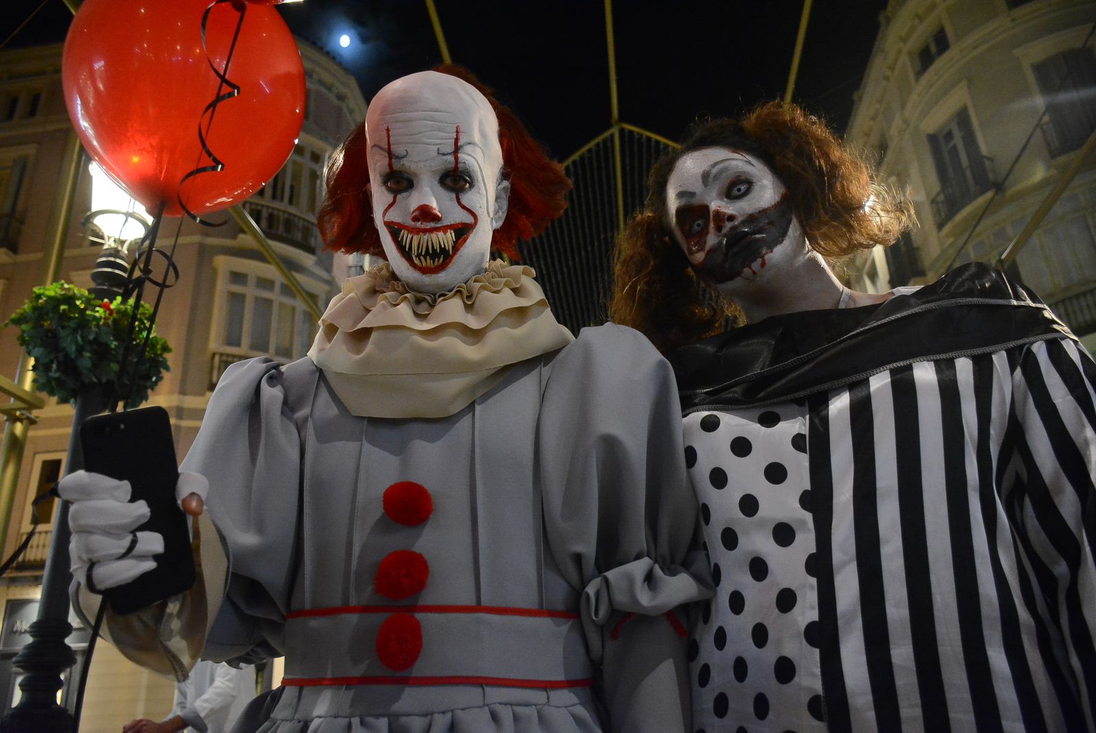 La noche de Halloween en el centro de Málaga