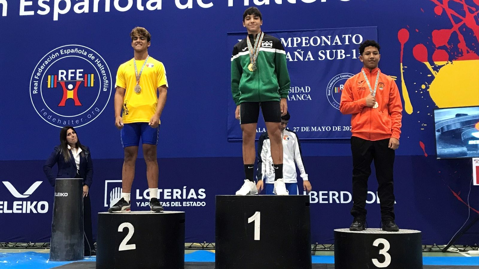 Lluvia de medallas para el Club de Halterofilia de San Fernando en el campeonato de España sub-15.
