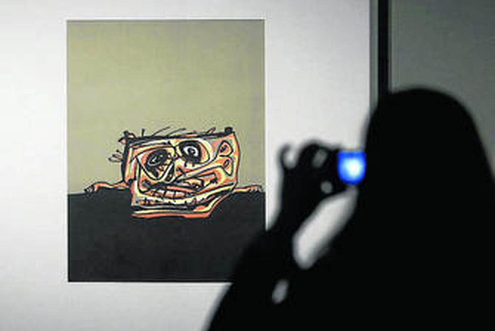 Detalle de 'El perro de Goya' (1991) de Antonio Saura.