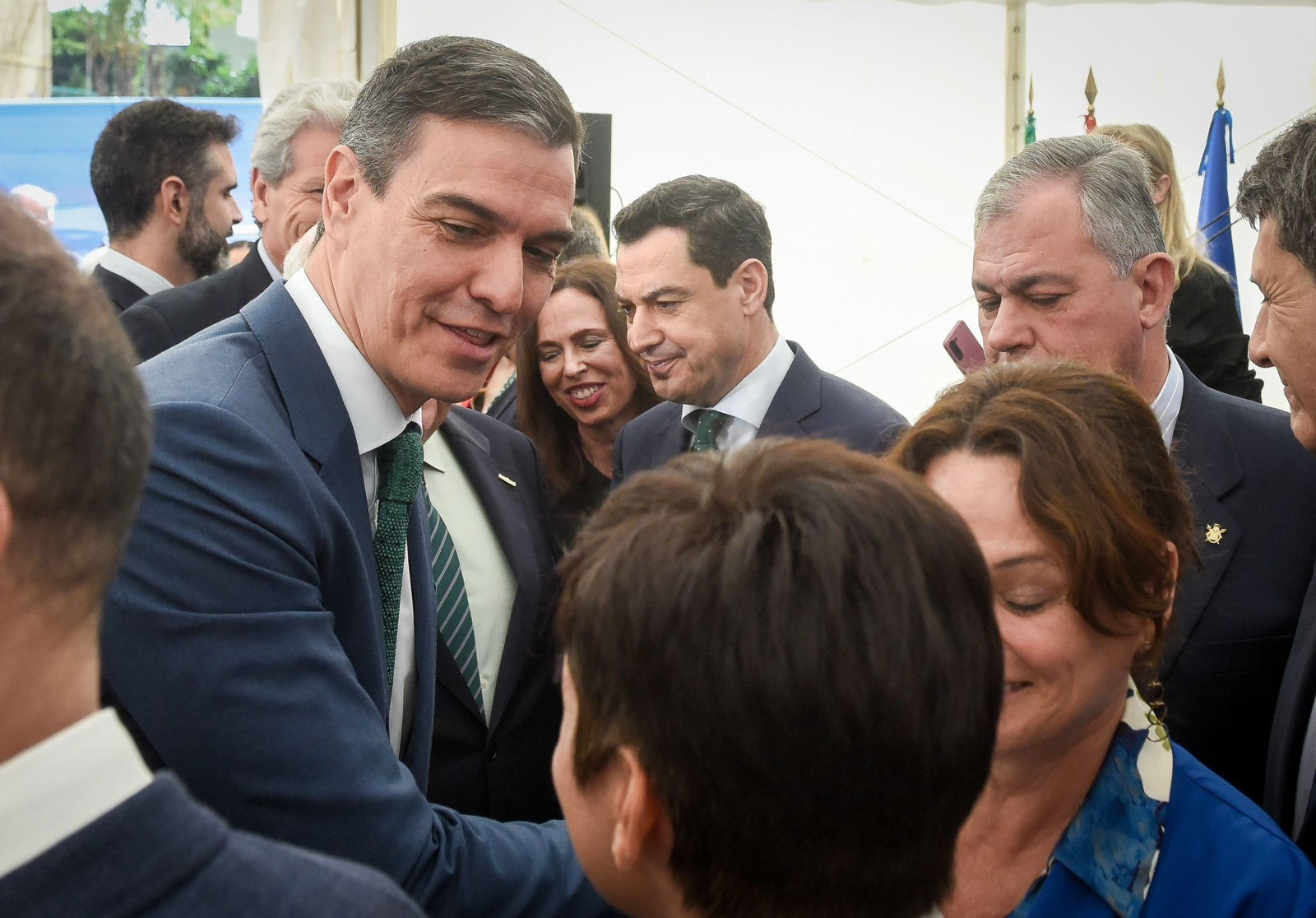 Sánchez y Moreno en el acto de presentación de las obras de la línea 3 del Metro de Sevilla