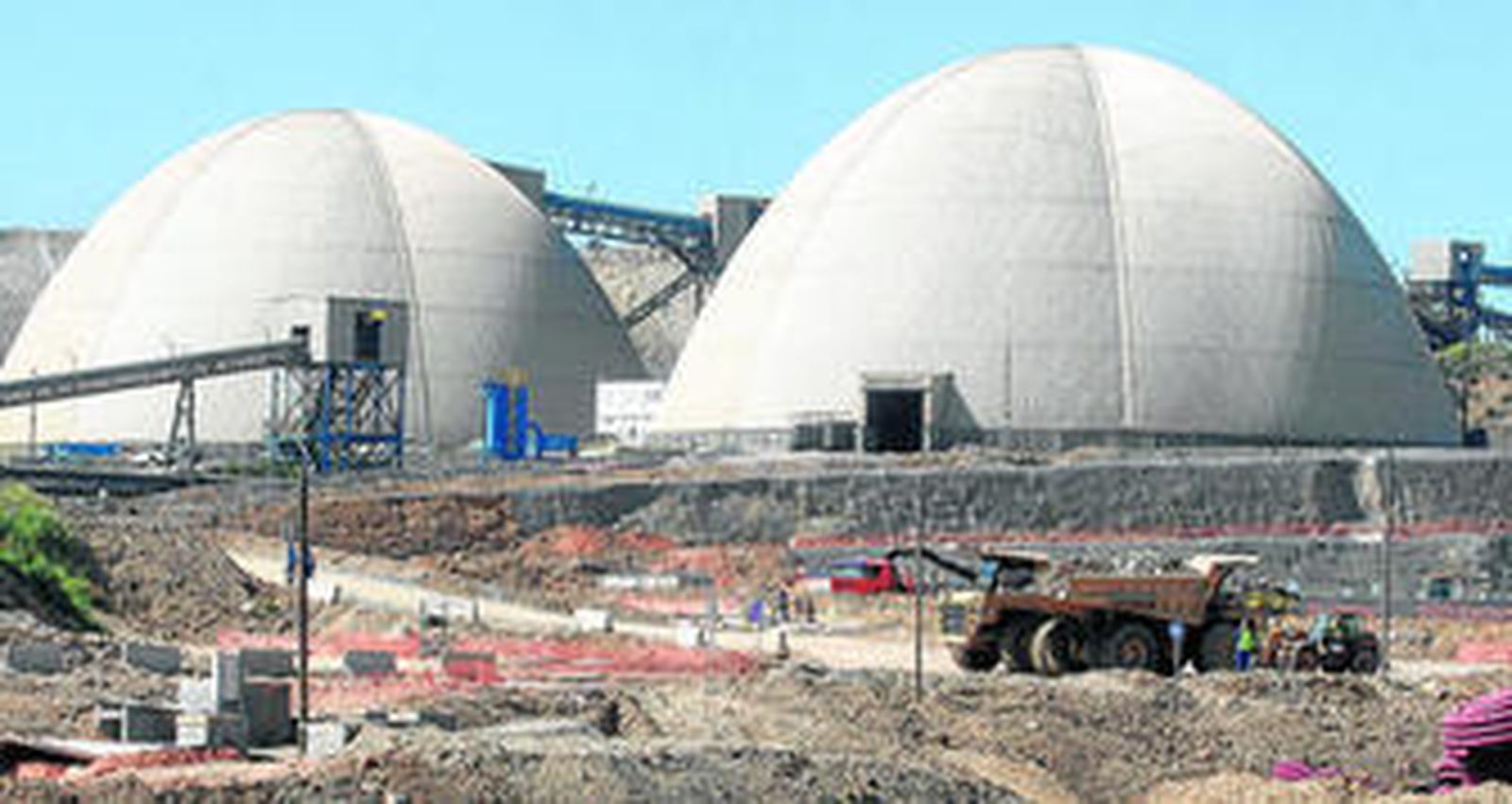 Instalaciones de Matsa en la explotación de Aguas Teñidas, en el término municipal de Almonaster la Real.