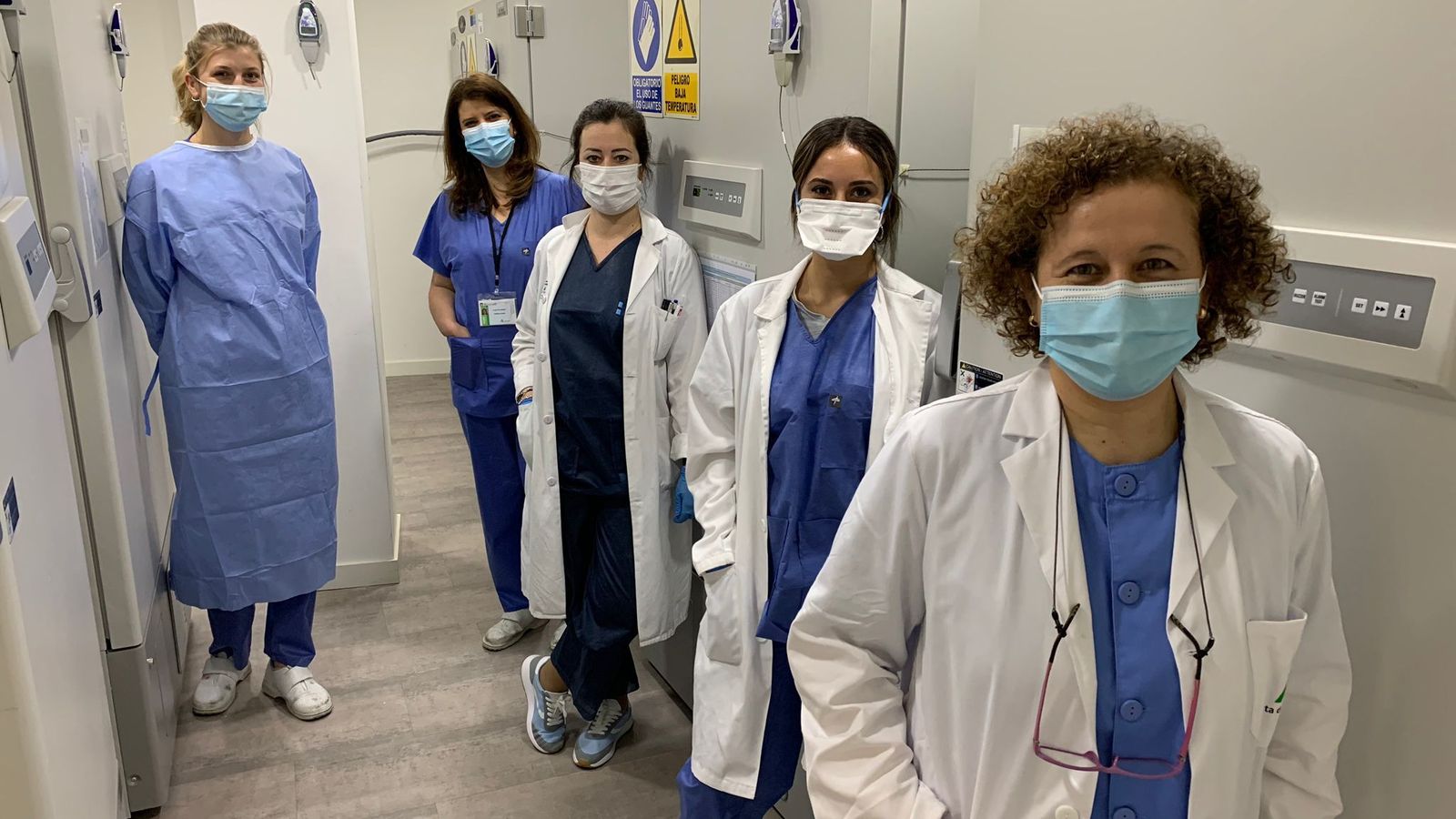 El equipo de profesionales que integran el nodo del Biobanco del Macarena.