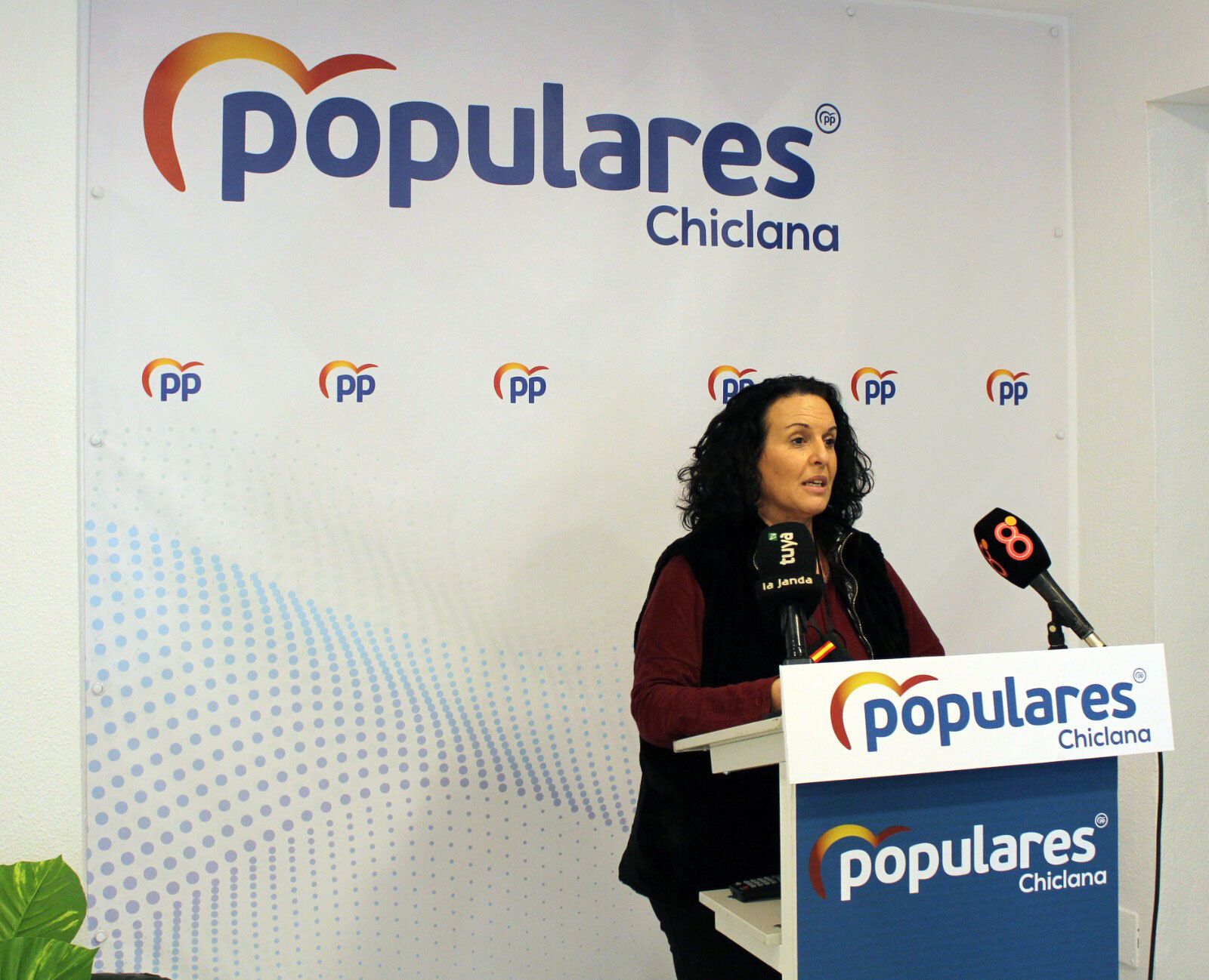 La presidenta local del PP, Ascensión Hita, durante su intervención de este martes.