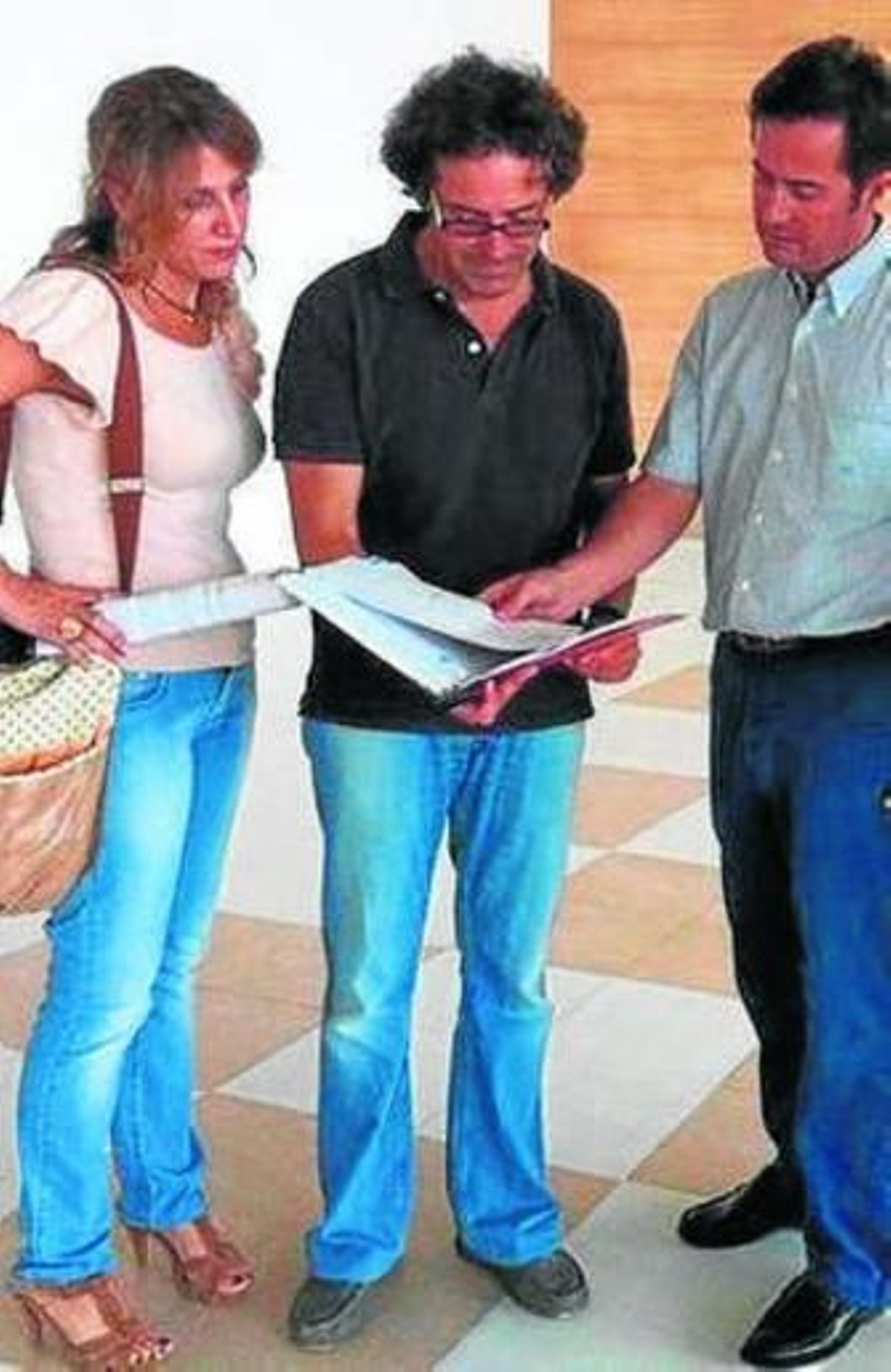 Momento de la visita a las obras.