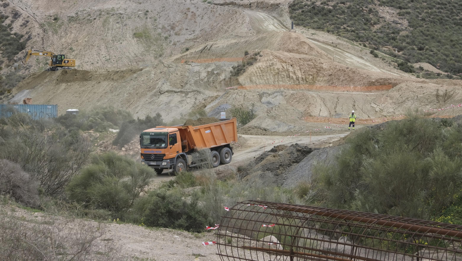 Imágenes de la visita a las obras del AVE en Almería.