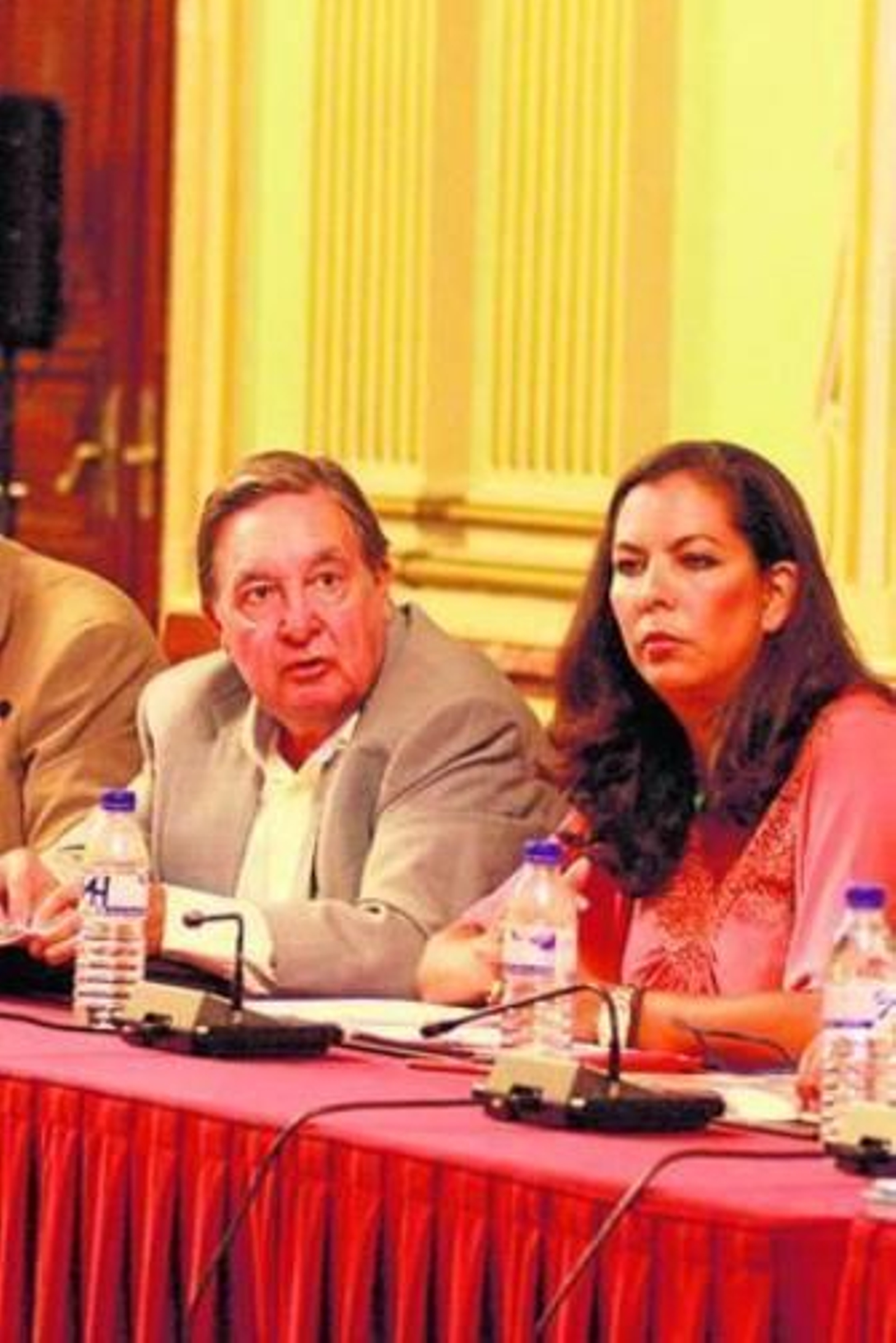Enrique Figueroa y María Martín, en uno de los plenos del Ayuntamiento. Enrique Figueroa y María Martín, en uno de los plenos del Ayuntamiento.