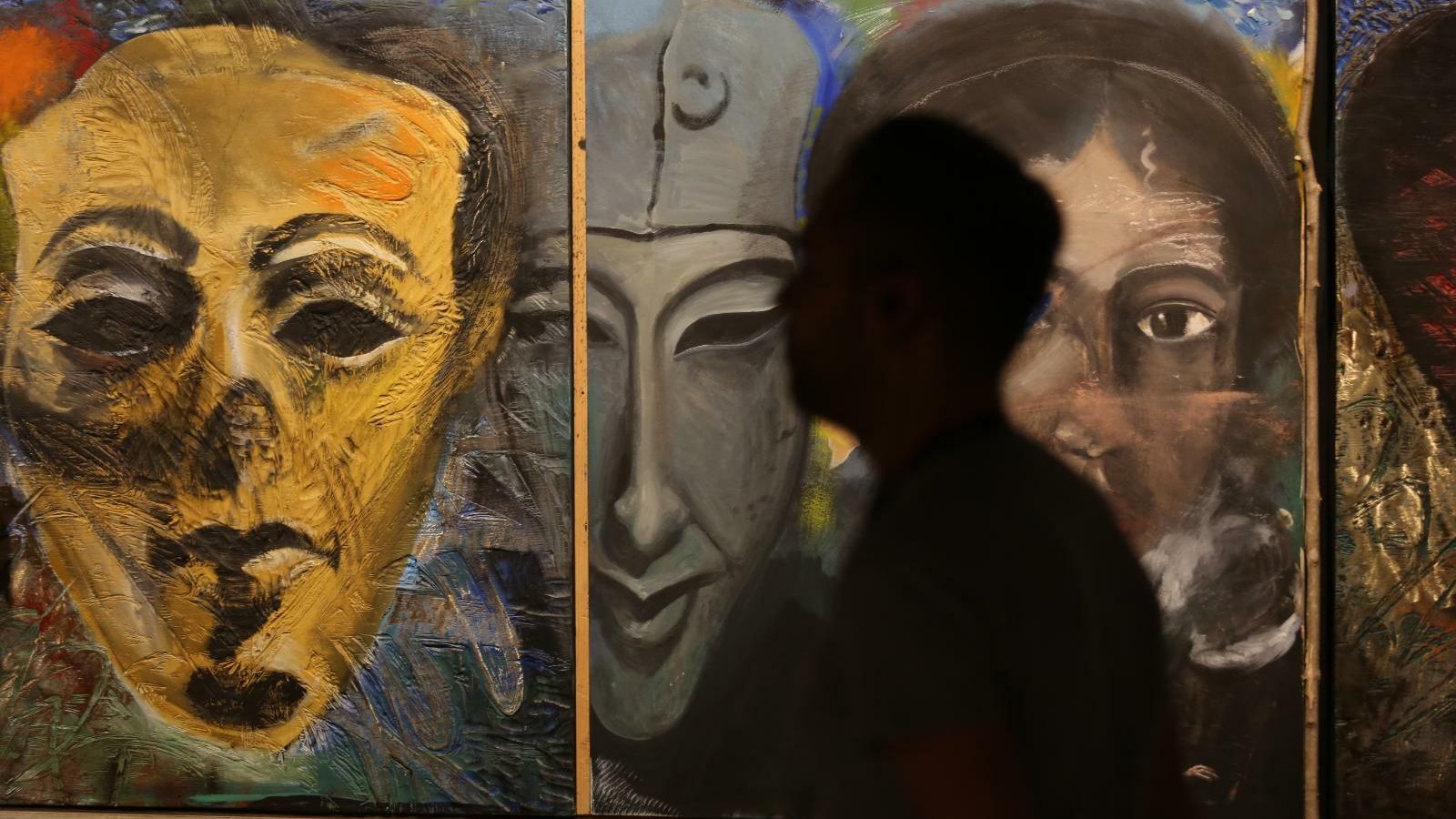 Una de las piezas pictóricas de la muestra.