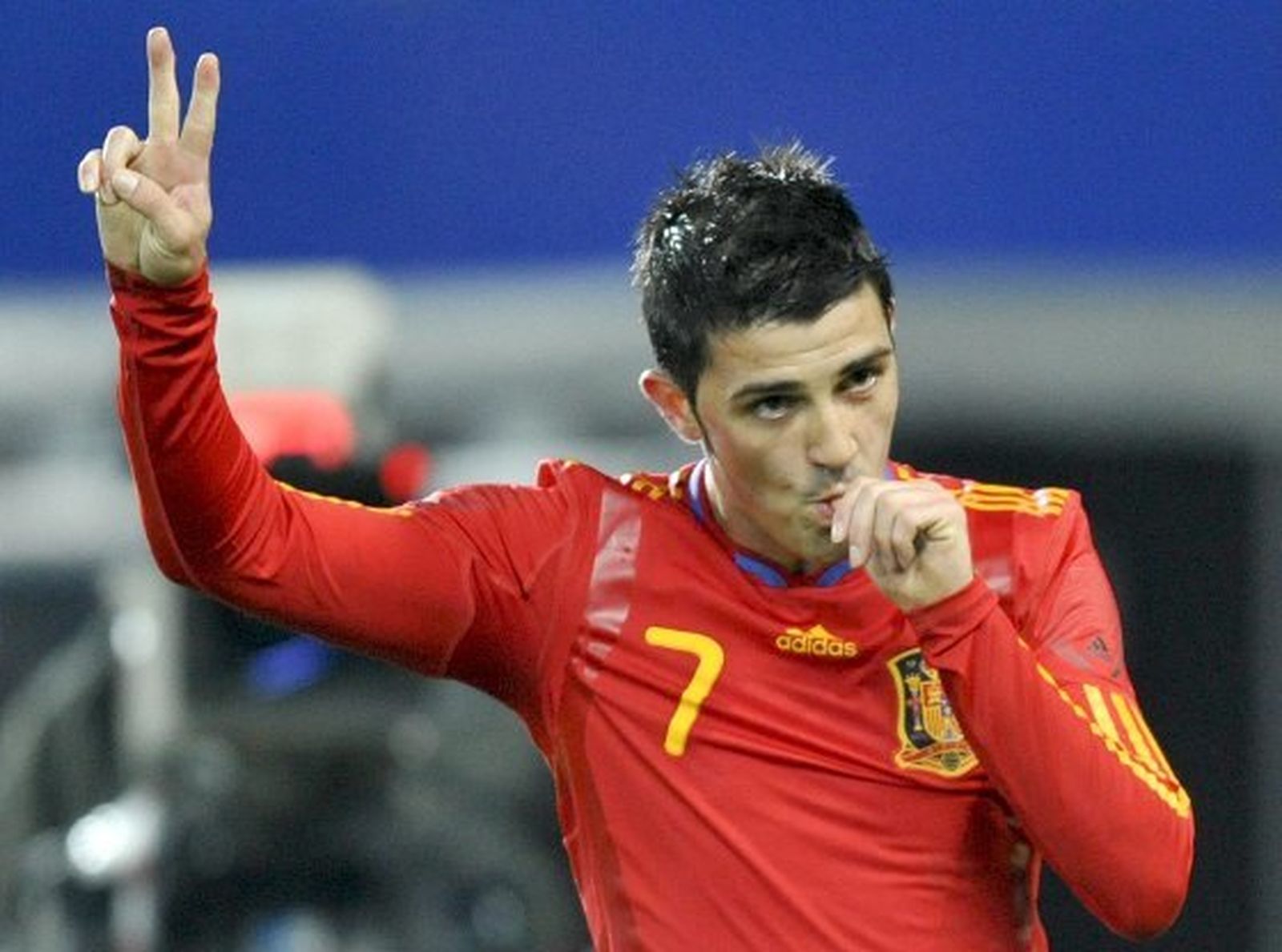 Villa celebra su segundo gol ante Austria. / EFE