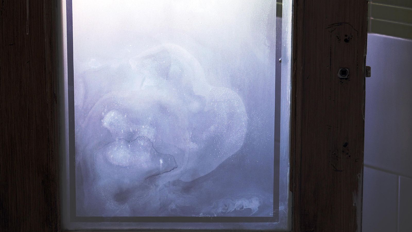 Rostro, supuestamente de Cristo, tal y como se encuentra 23 años después.