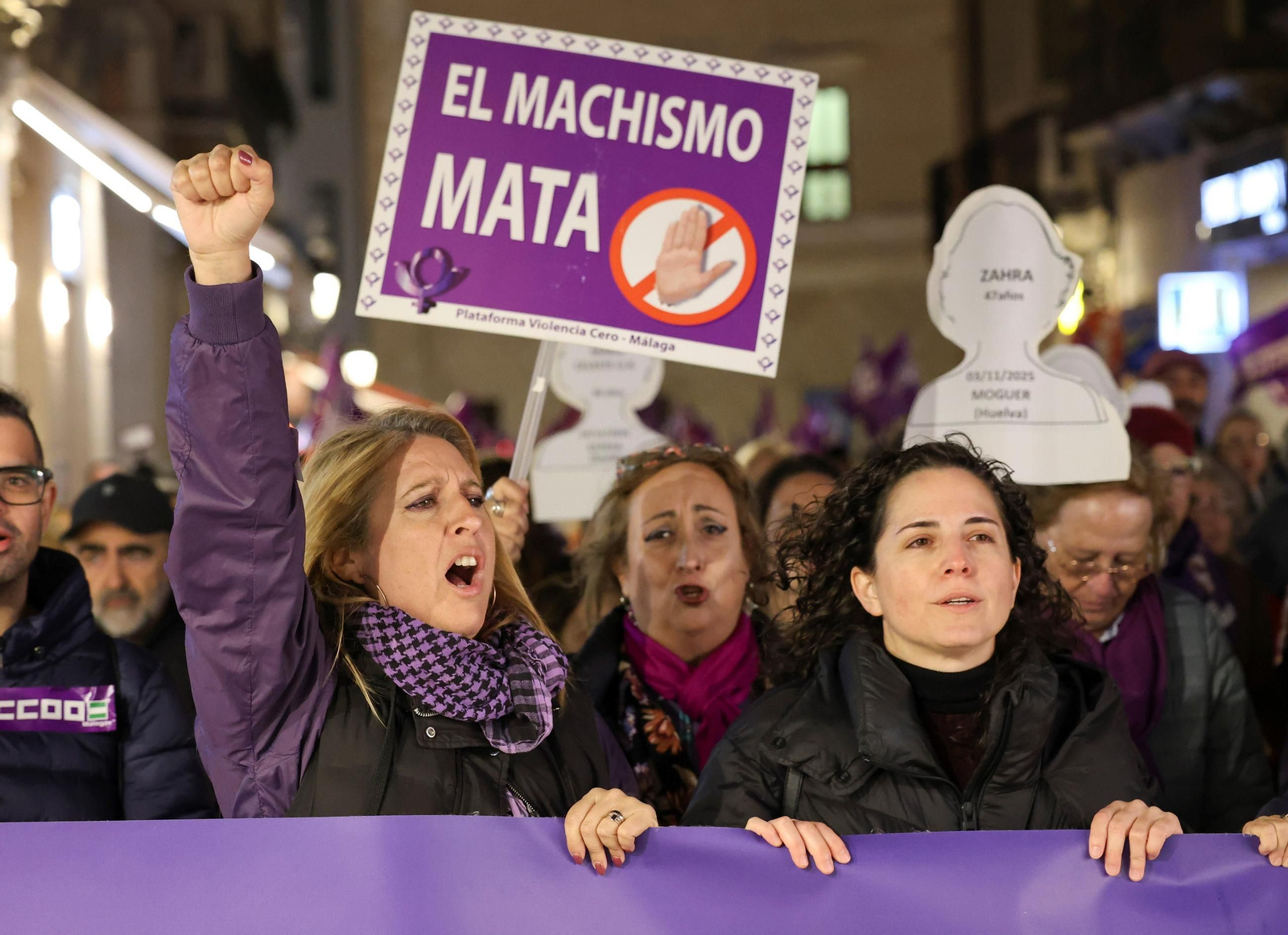 La manifestación del 25N en Málaga, en imágenes