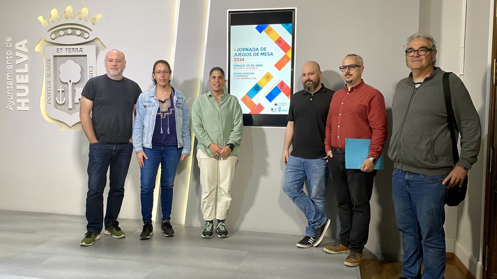 Presentación de la Jornada de Juegos de Mesa en el Ayuntamiento de Huelva.