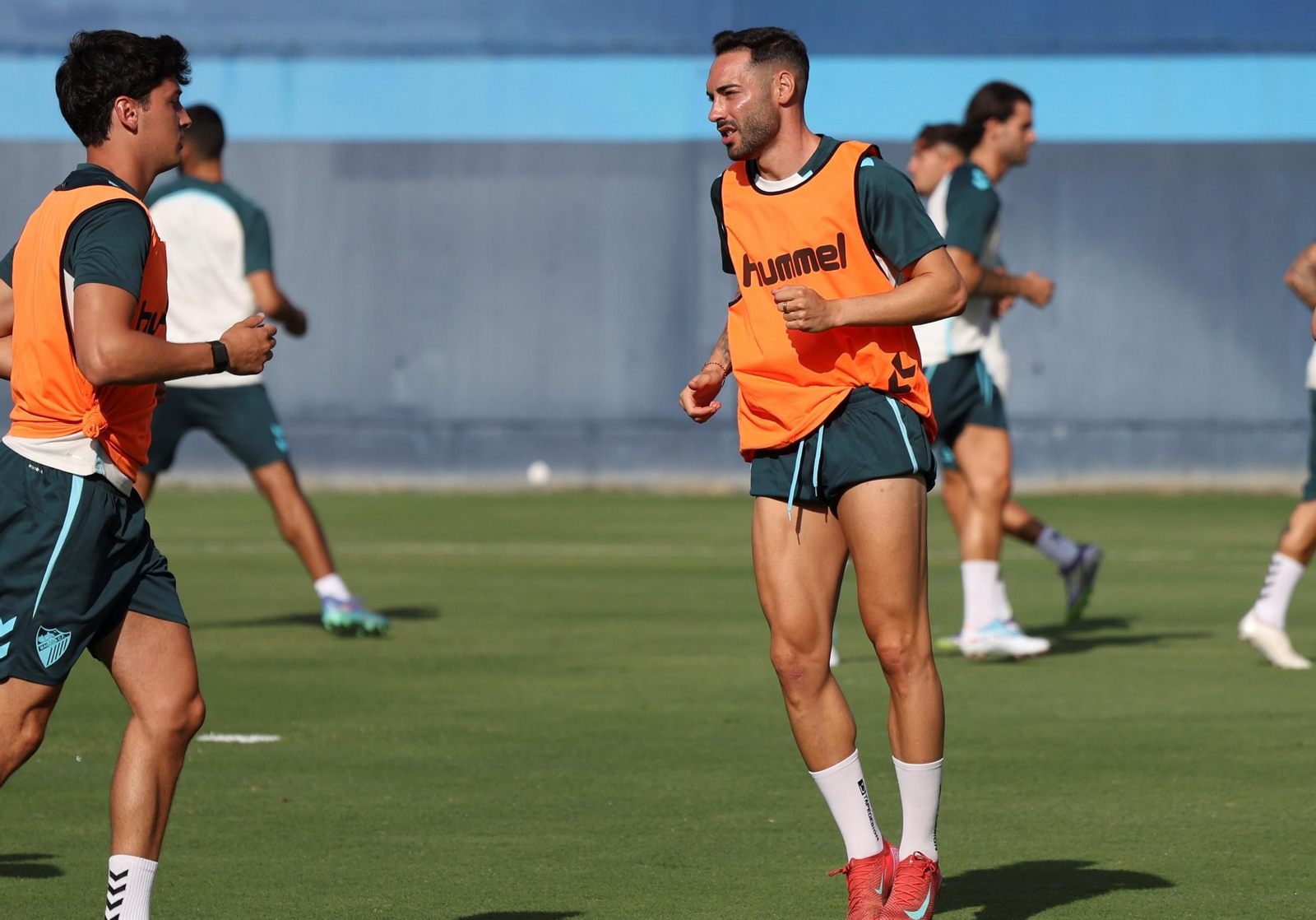Eneko Jauregi se ejercita en su primer día como jugador del Málaga CF