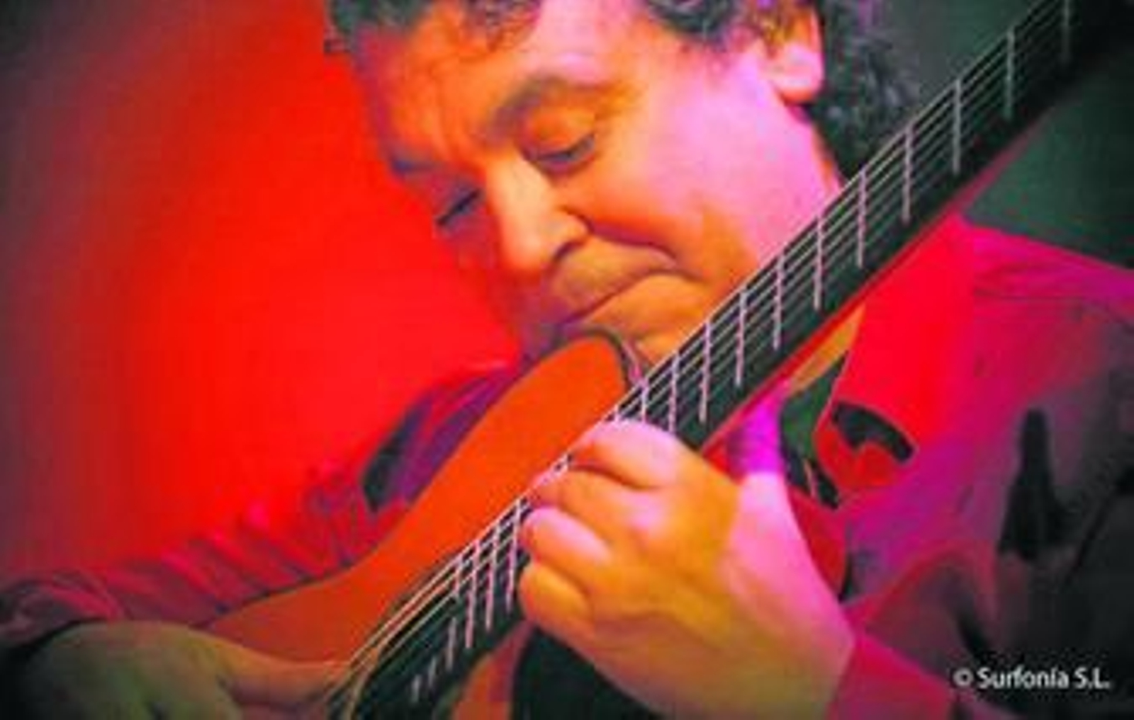 El guitarrista Tito Alcedo, durante una actuación.