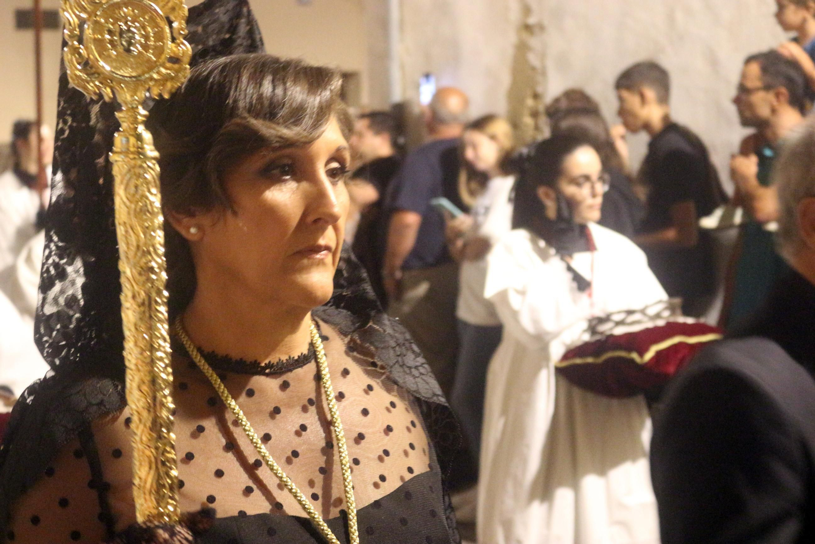 Verónica Aragón en la procesión extraordinaria de la Hermandad