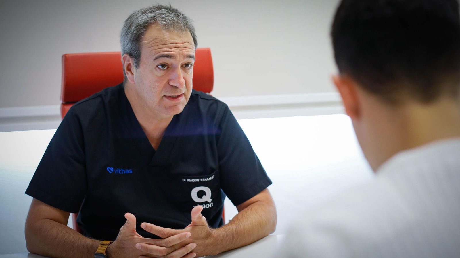 Joaquín Fernández durante la entrevista con Diario de Almería