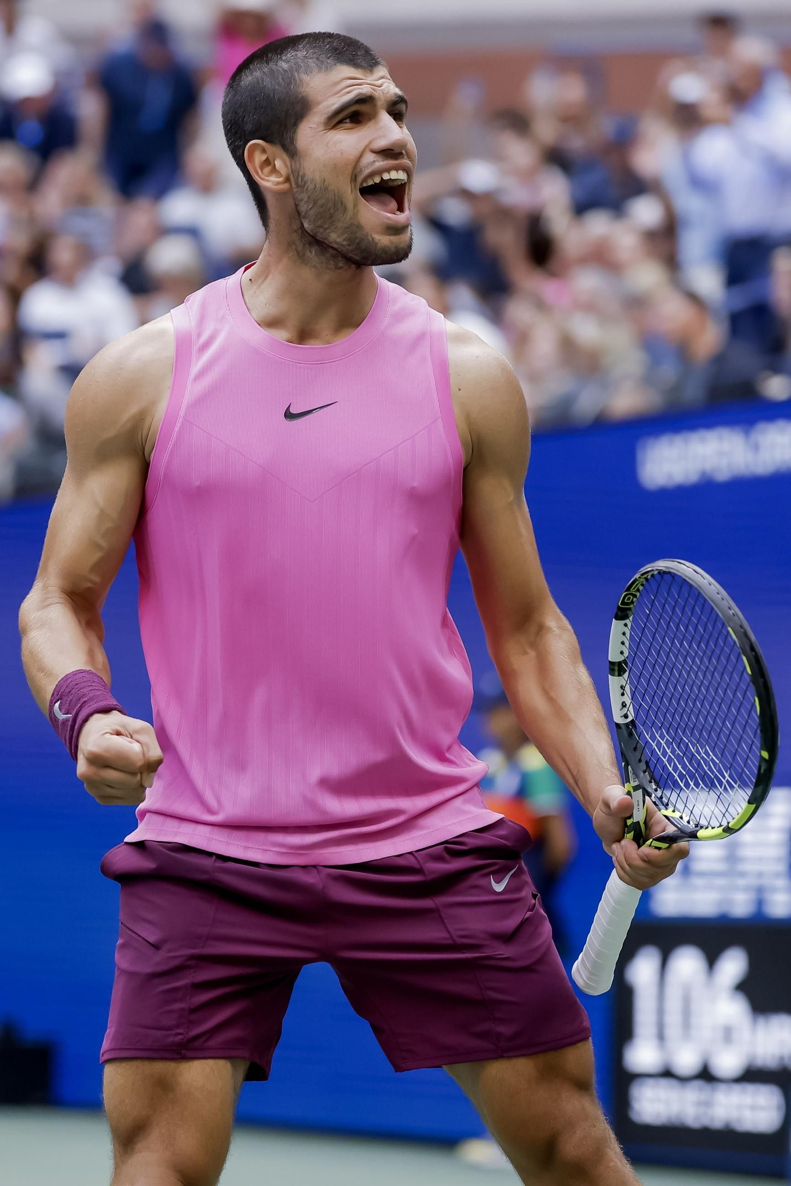 Las fotos del pase a la final de Alcaraz ante Djokovic