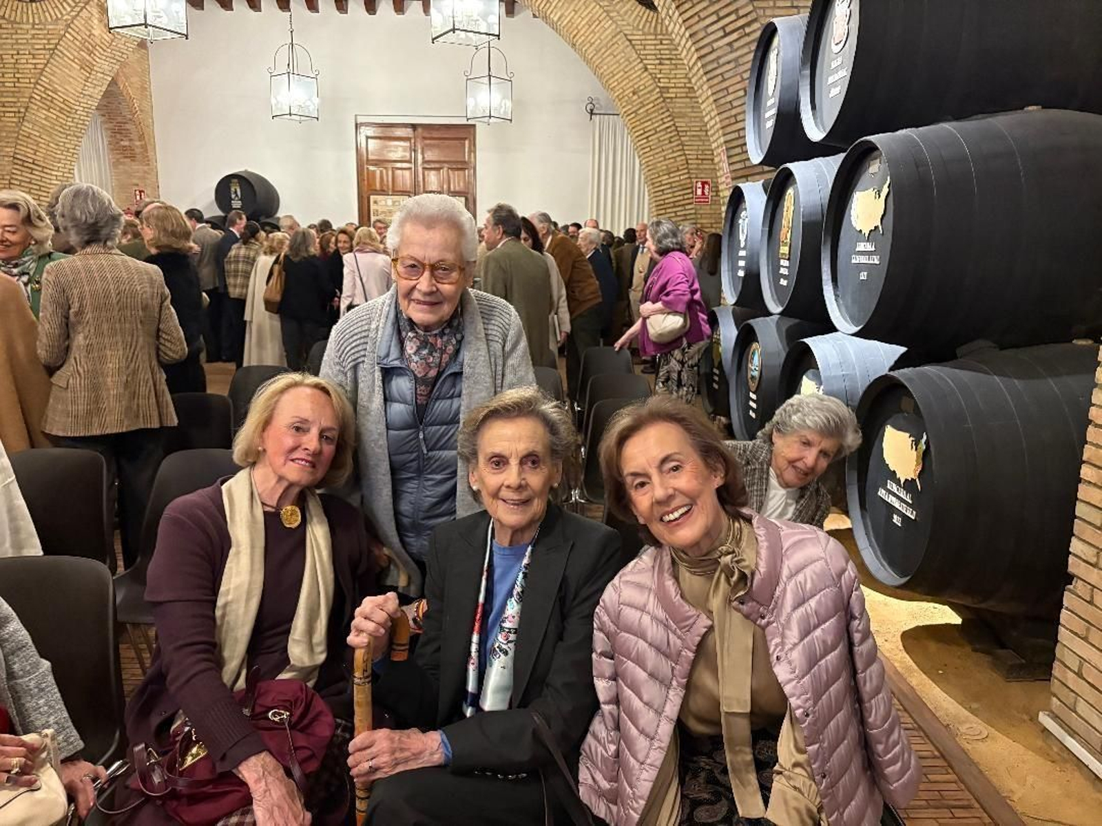 Las hermanas Mariuca, Carmen, Mercedes e Isabel López de Carrizosa Domecq.
