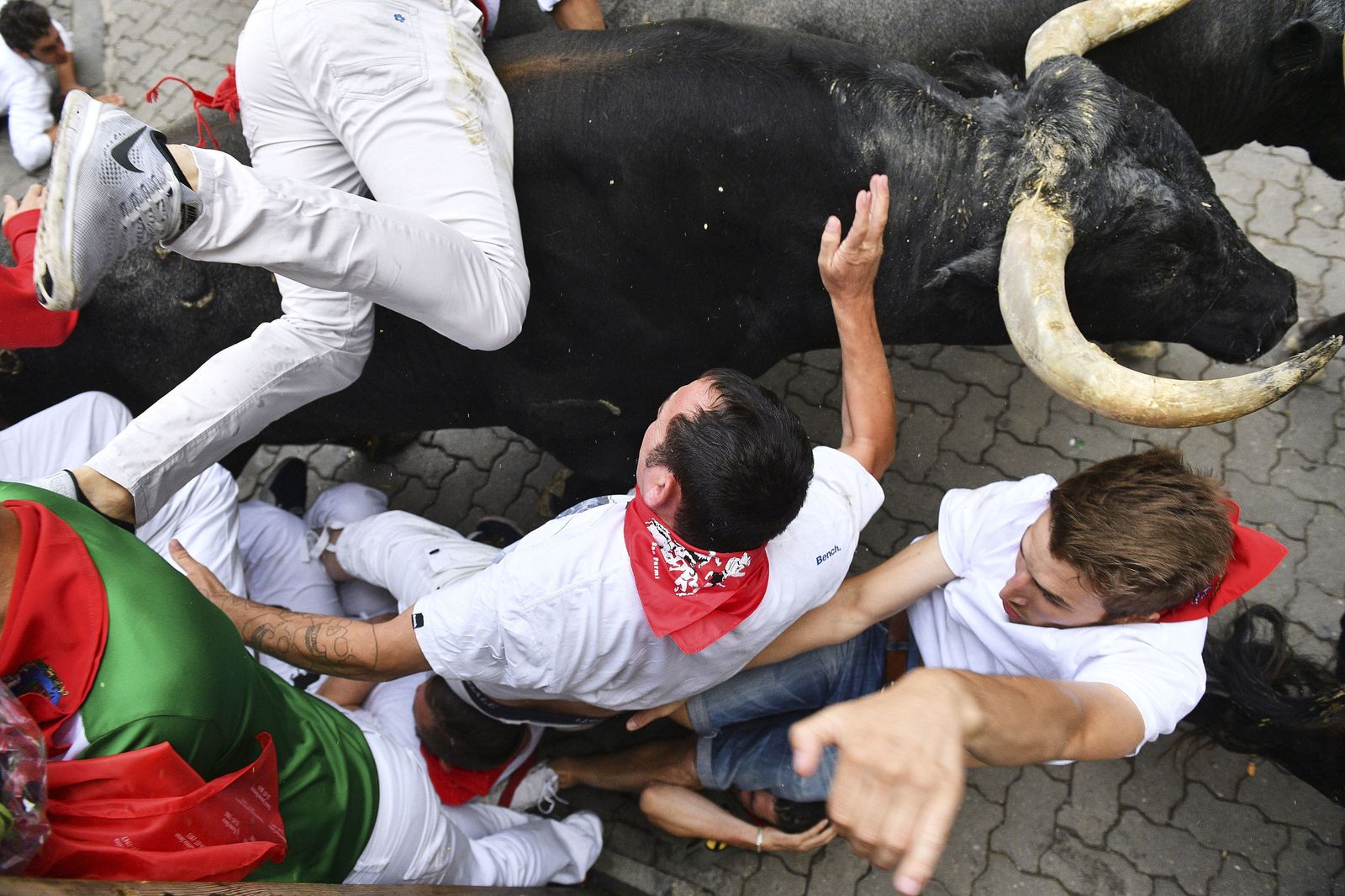 Las imágenes del último encierro de los sanfermines