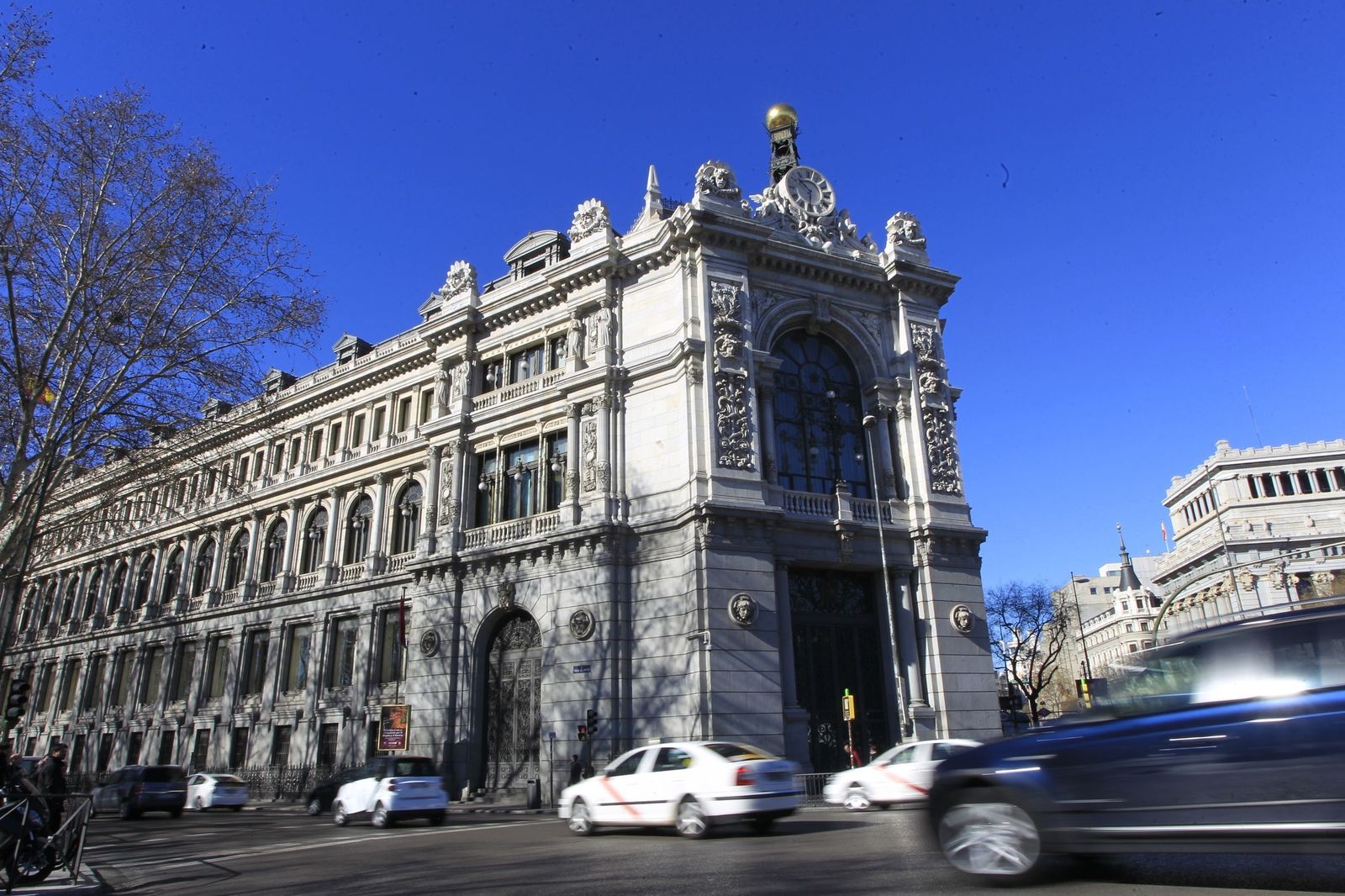 Fachada del Banco  de España en Madrid.
