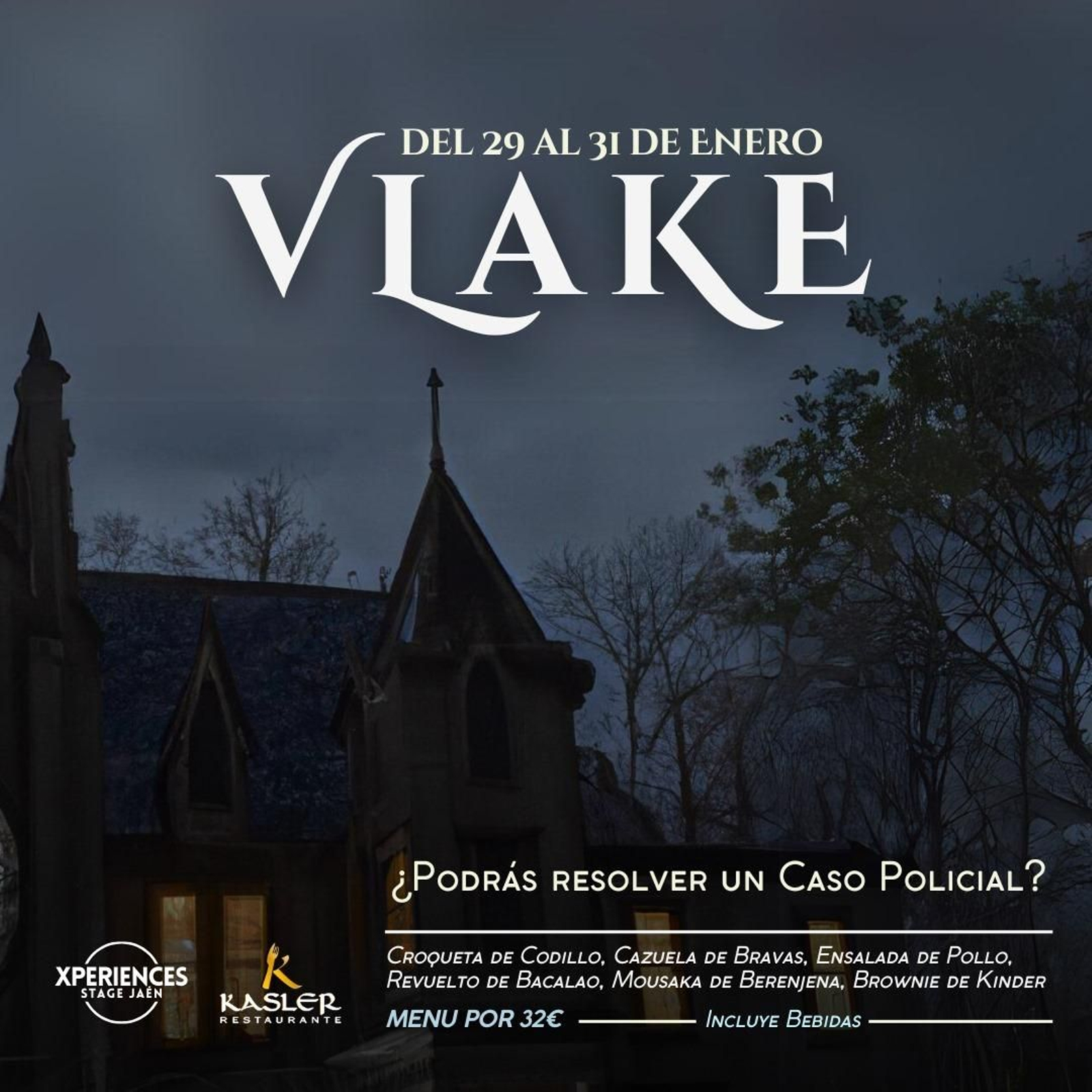 Disfruta de este delicioso menú mientras investigas la muerte de Vlake.