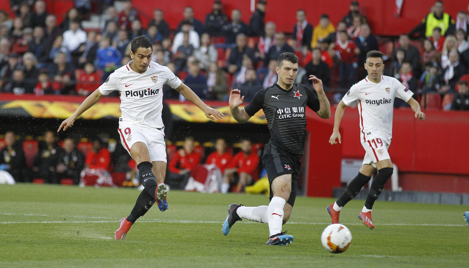 Las imágenes del Sevilla FC - Slavia de Praga