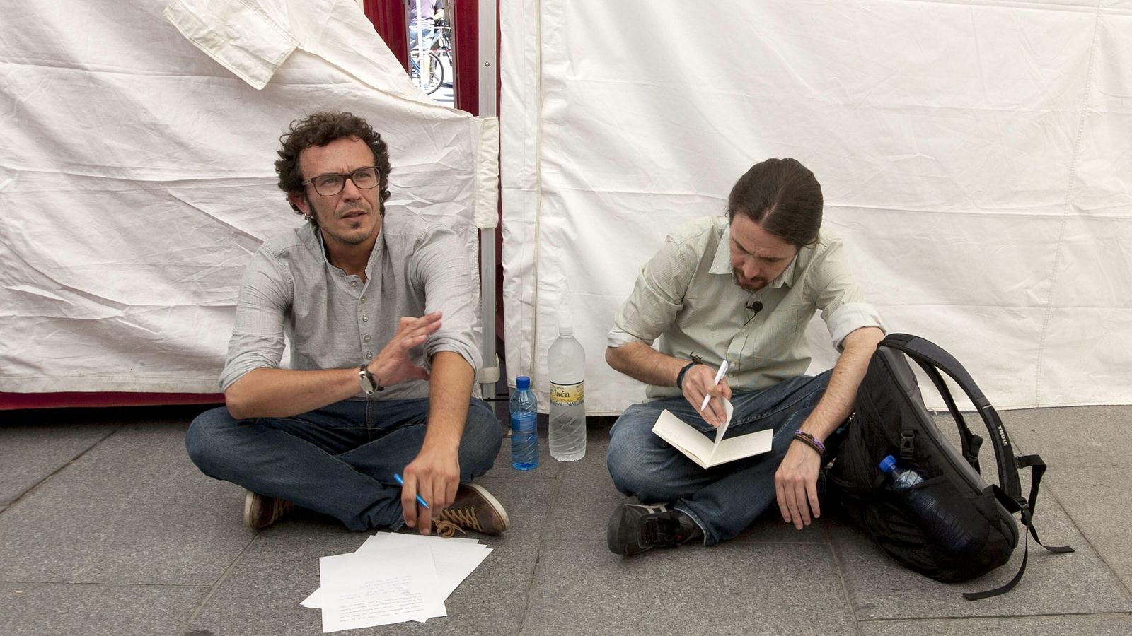 Kichi e Iglesias, antes de un mitin en Cádiz.