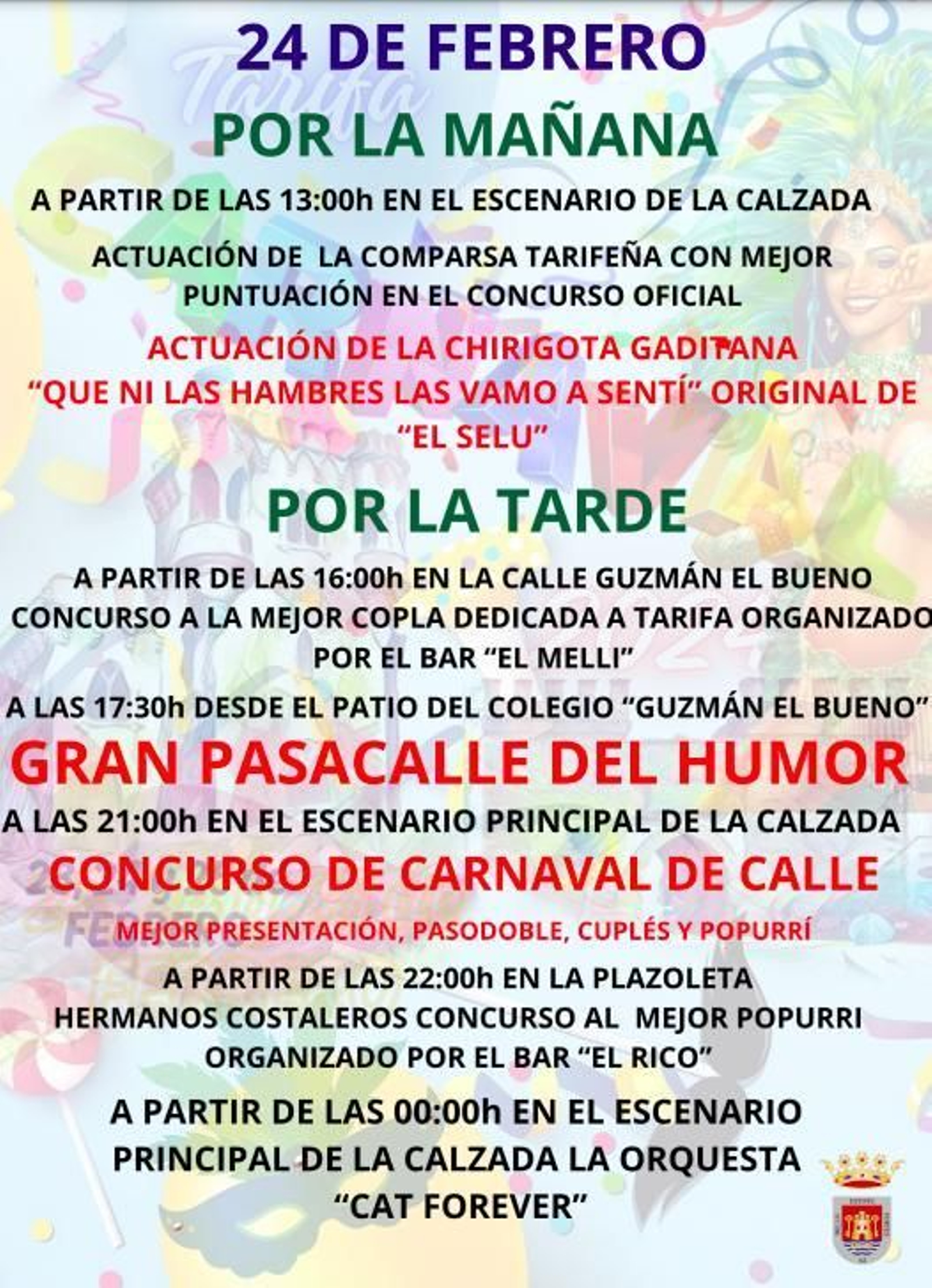 Programación carnaval Programación carnaval