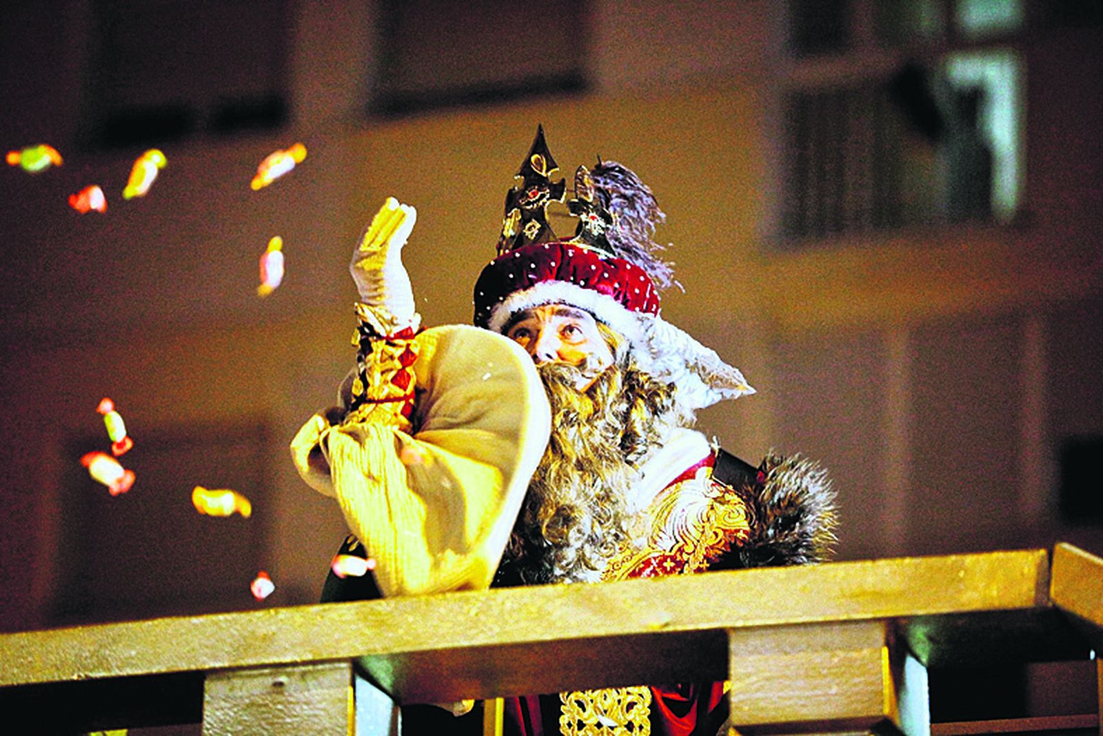 El Rey Gaspar (el maestro Francisco Cid Fornell) en la Cabalgata de 2024