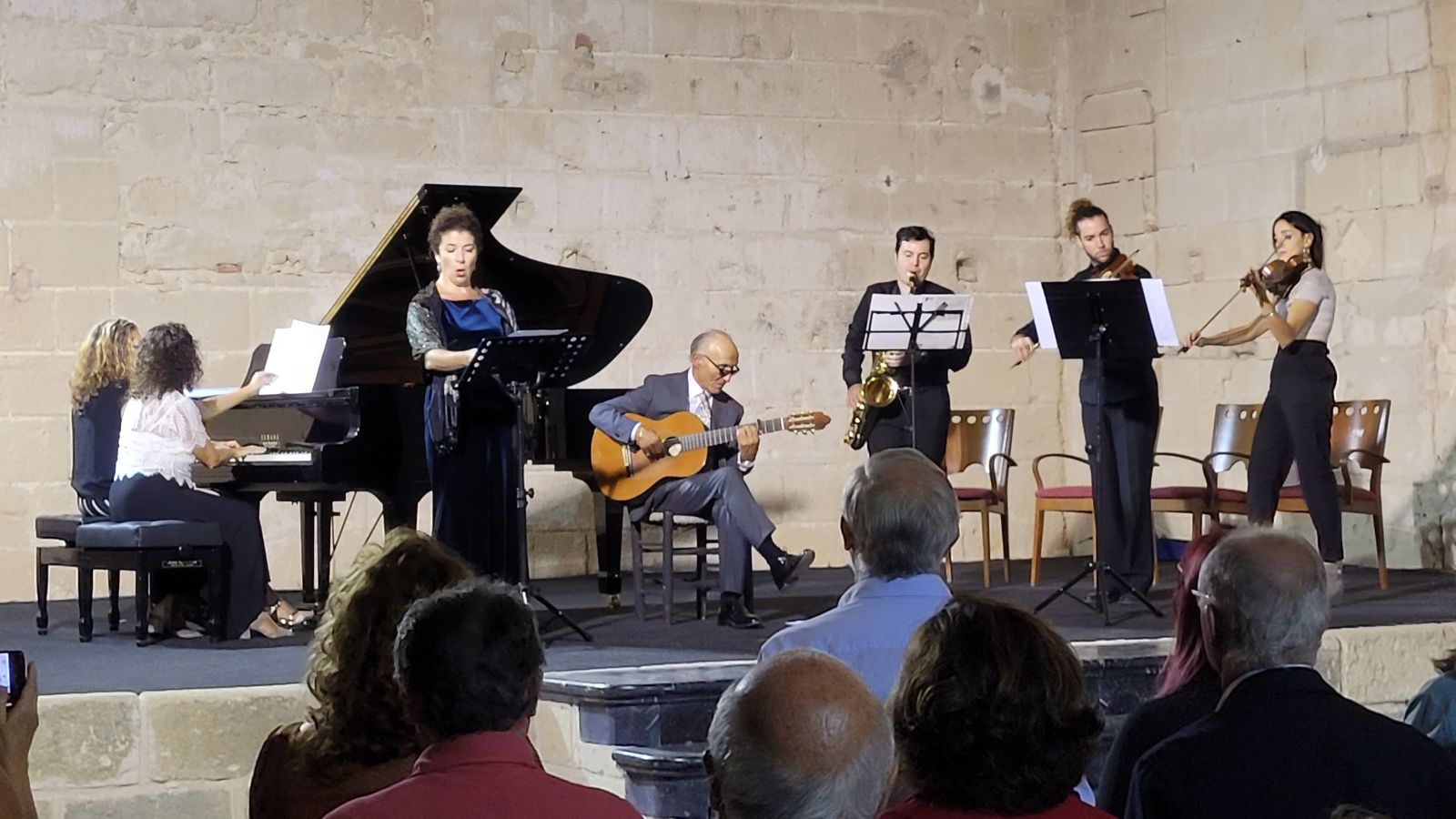 El final del concierto, con la interpretación del Himno de Ucrania.