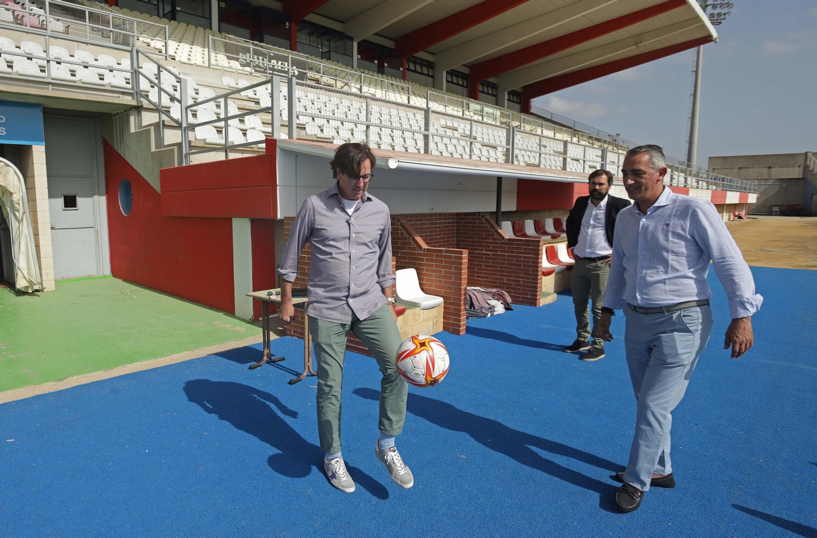 Mac Lackey y Ramón Robert en 2022, cuando anunciaron que asumían la gestión del Algeciras CF