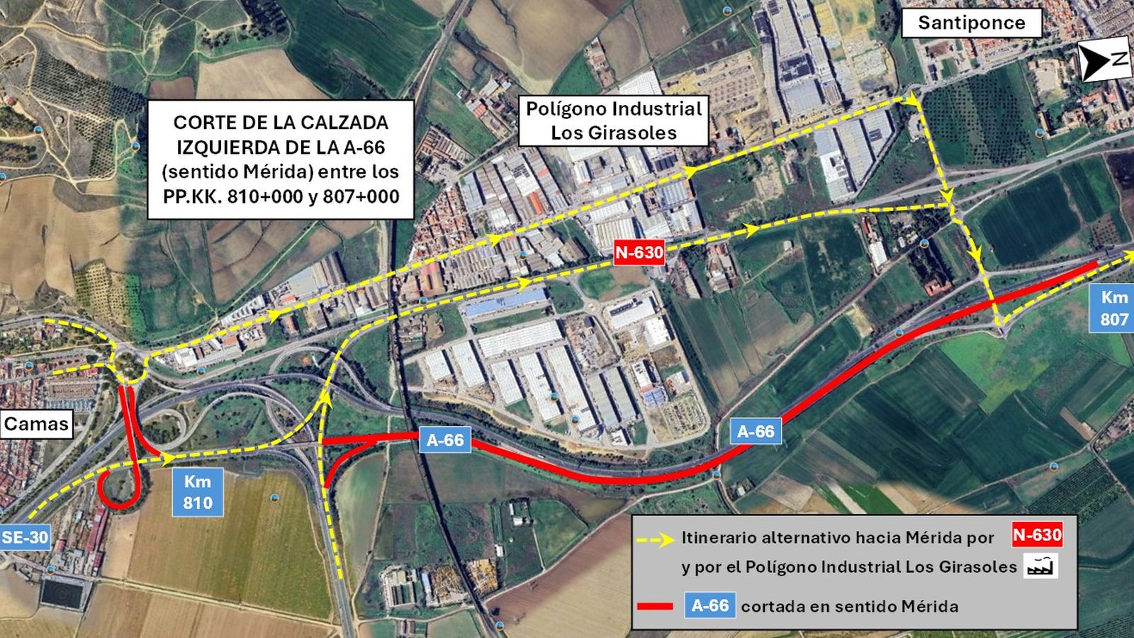 Situación de las obras en la A-66