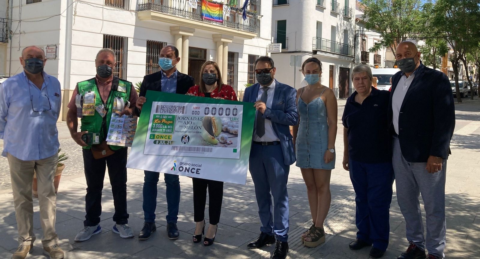 Presentación del Cupón de la ONCE ante el Ayuntamiento de Montalbán.
