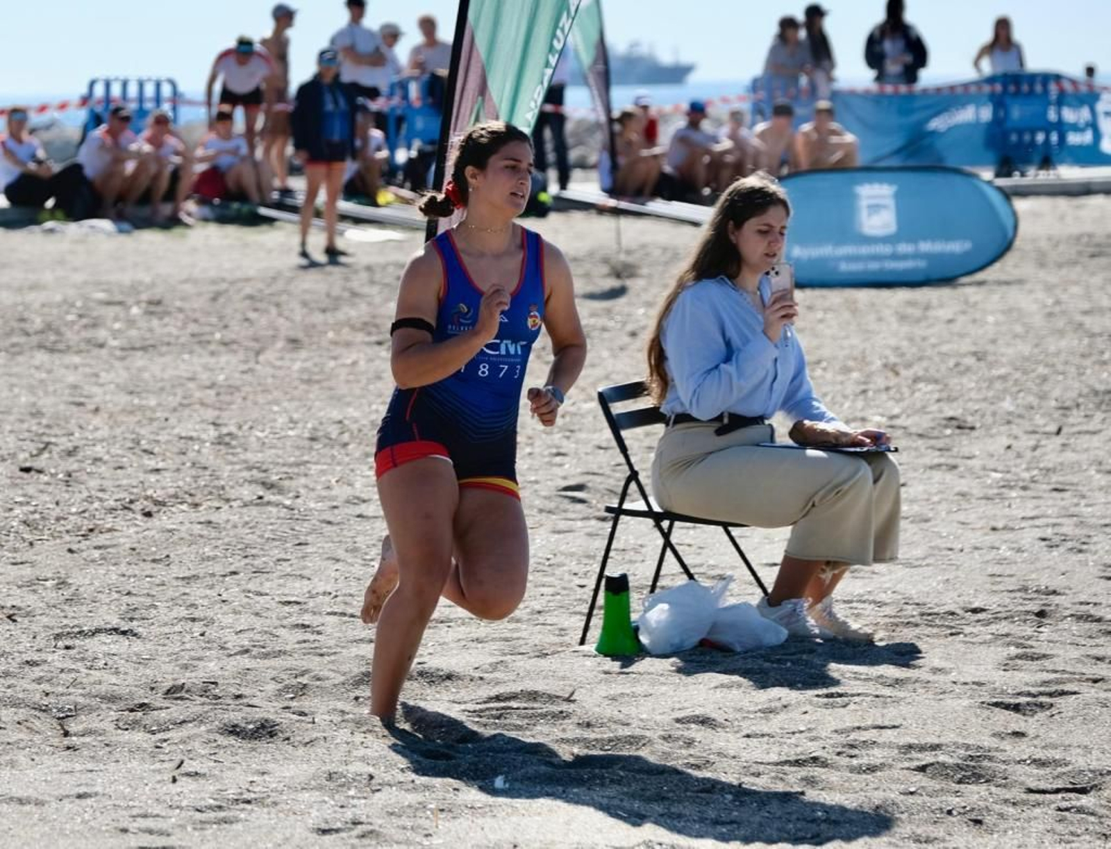 Espectáculo en el I Open Costa del Sol Beach Sprint celebrado en Málaga