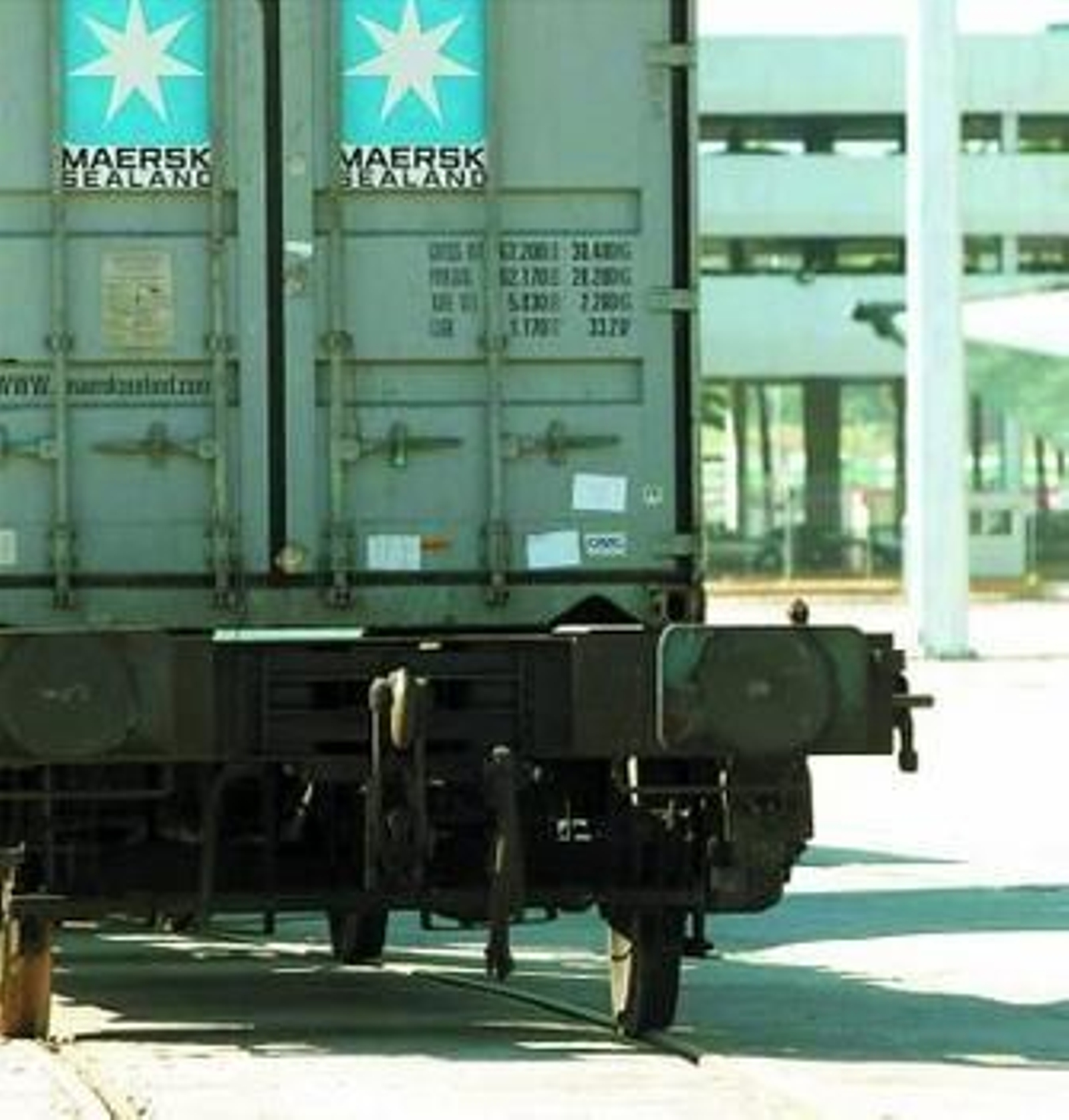 Un tren de Maersk, preparado para salir.