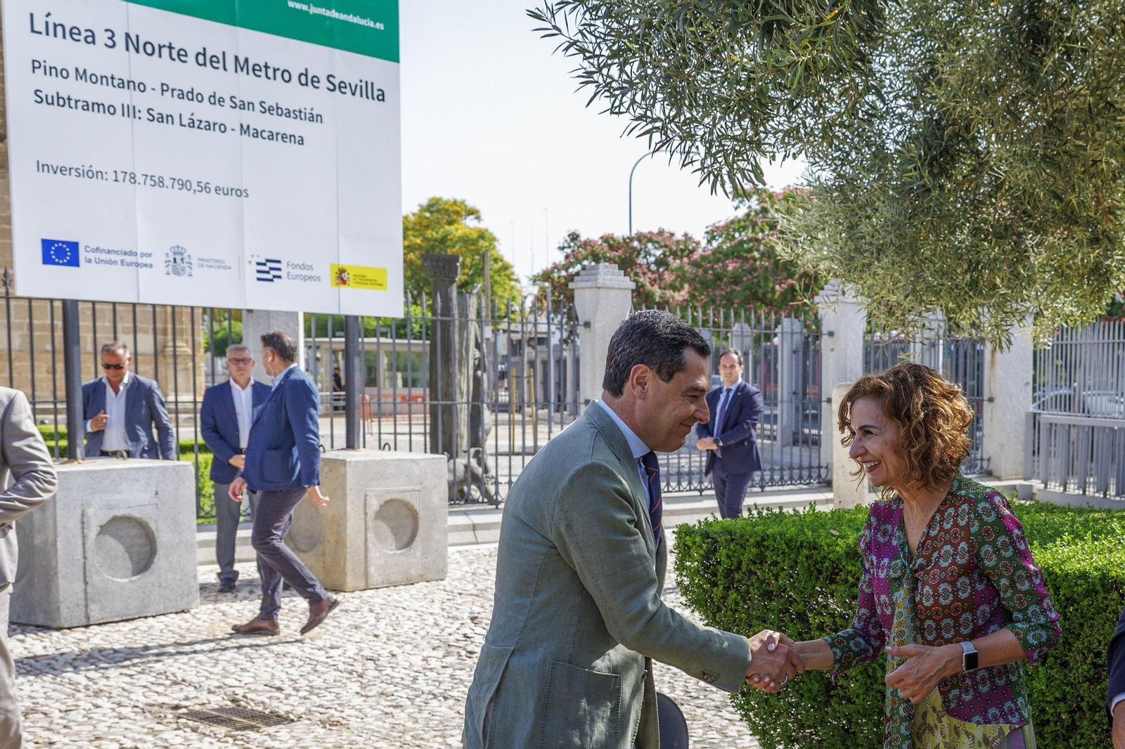 María Jesús Montero y Juanma Moreno en el último acto en el que han coincidido, a finales de junio.