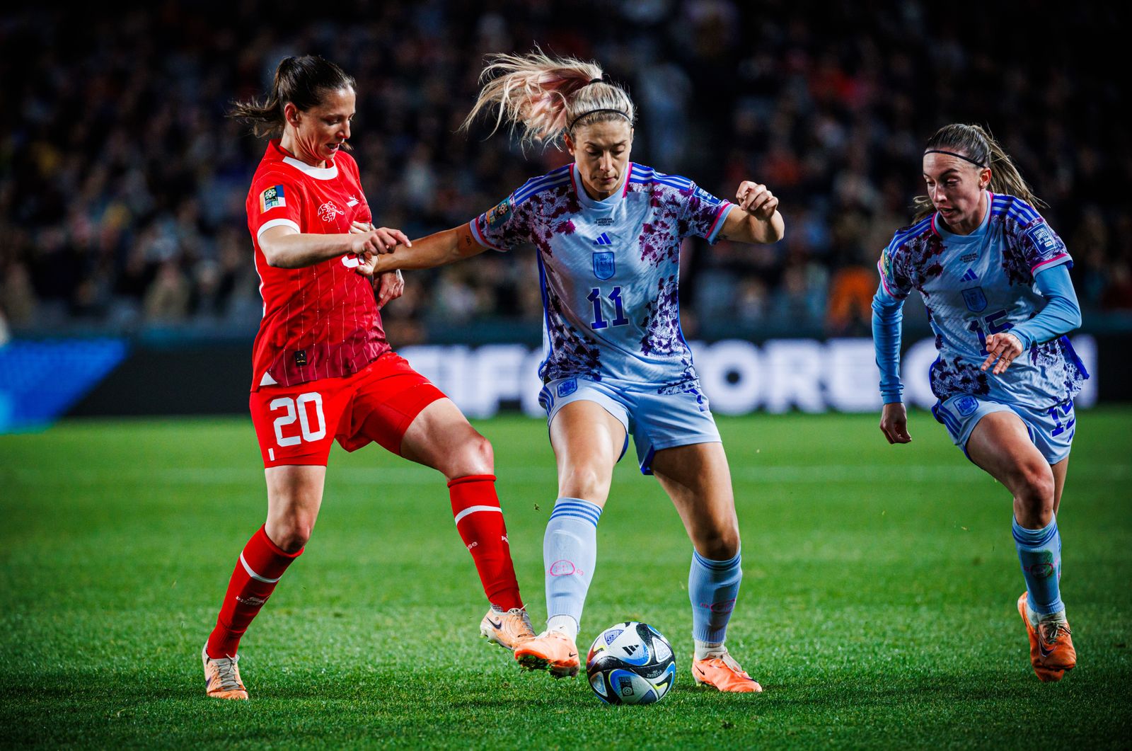 Las fotos de la goleada de España a Suiza en el Mundial femenino