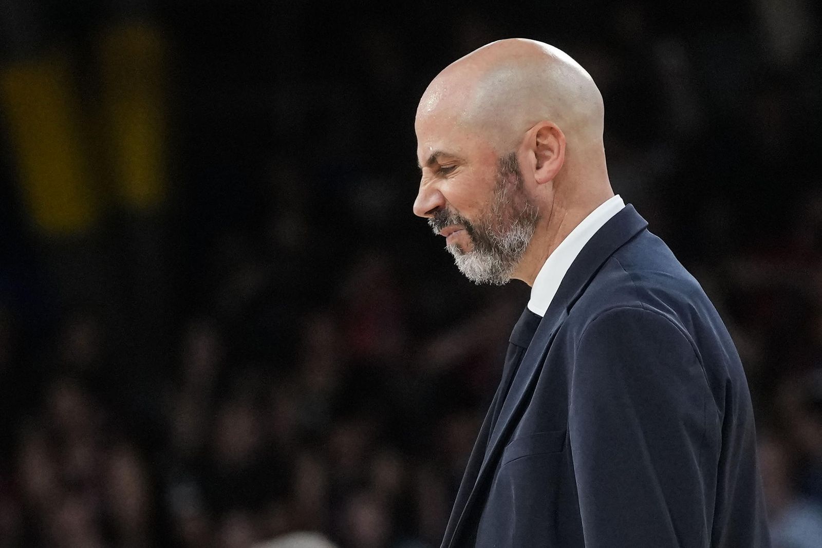 Peñarroya, durante el Barça-Unicaja.