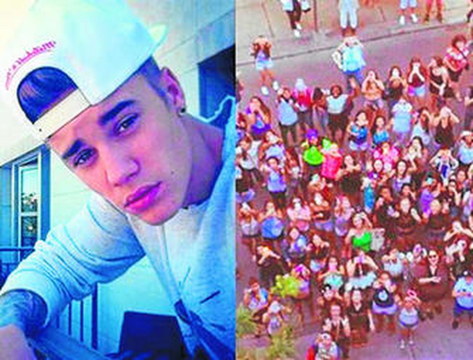 Justin Bieber escupe a sus fans desde un balcón