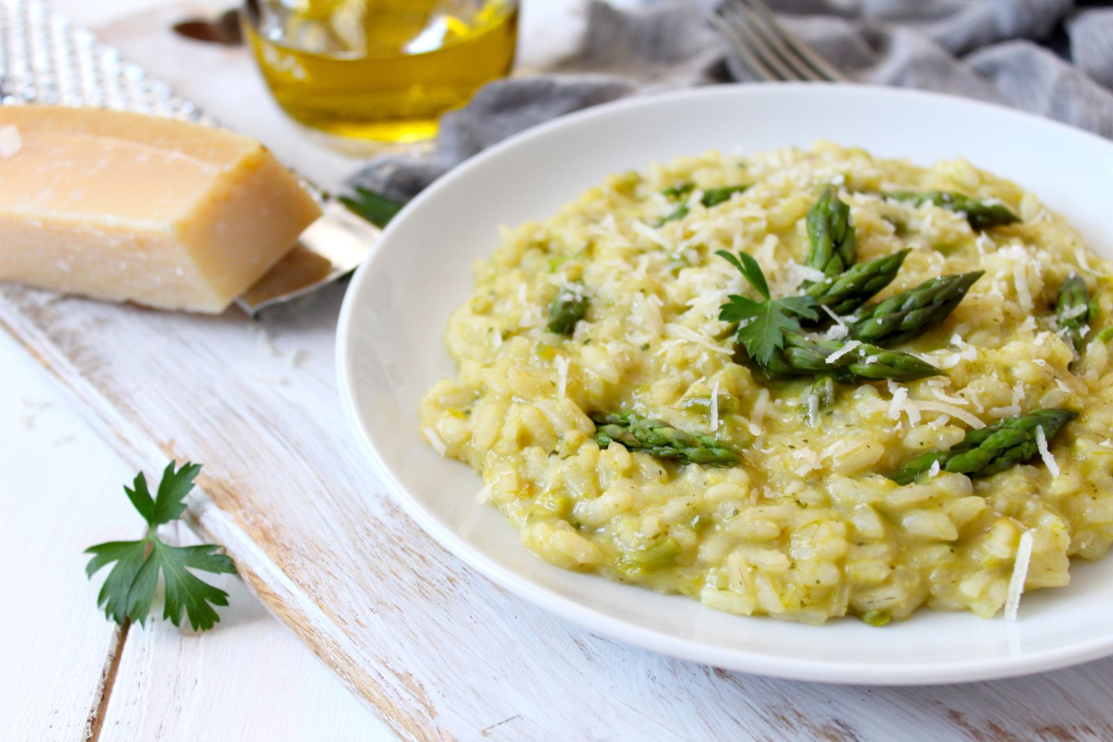 Receta de risotto con espárragos verdes