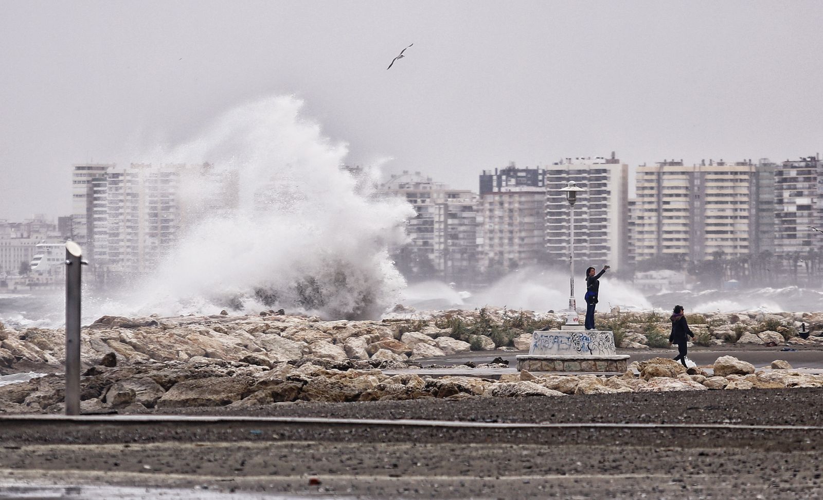 El temporal en Málaga, en imágenes