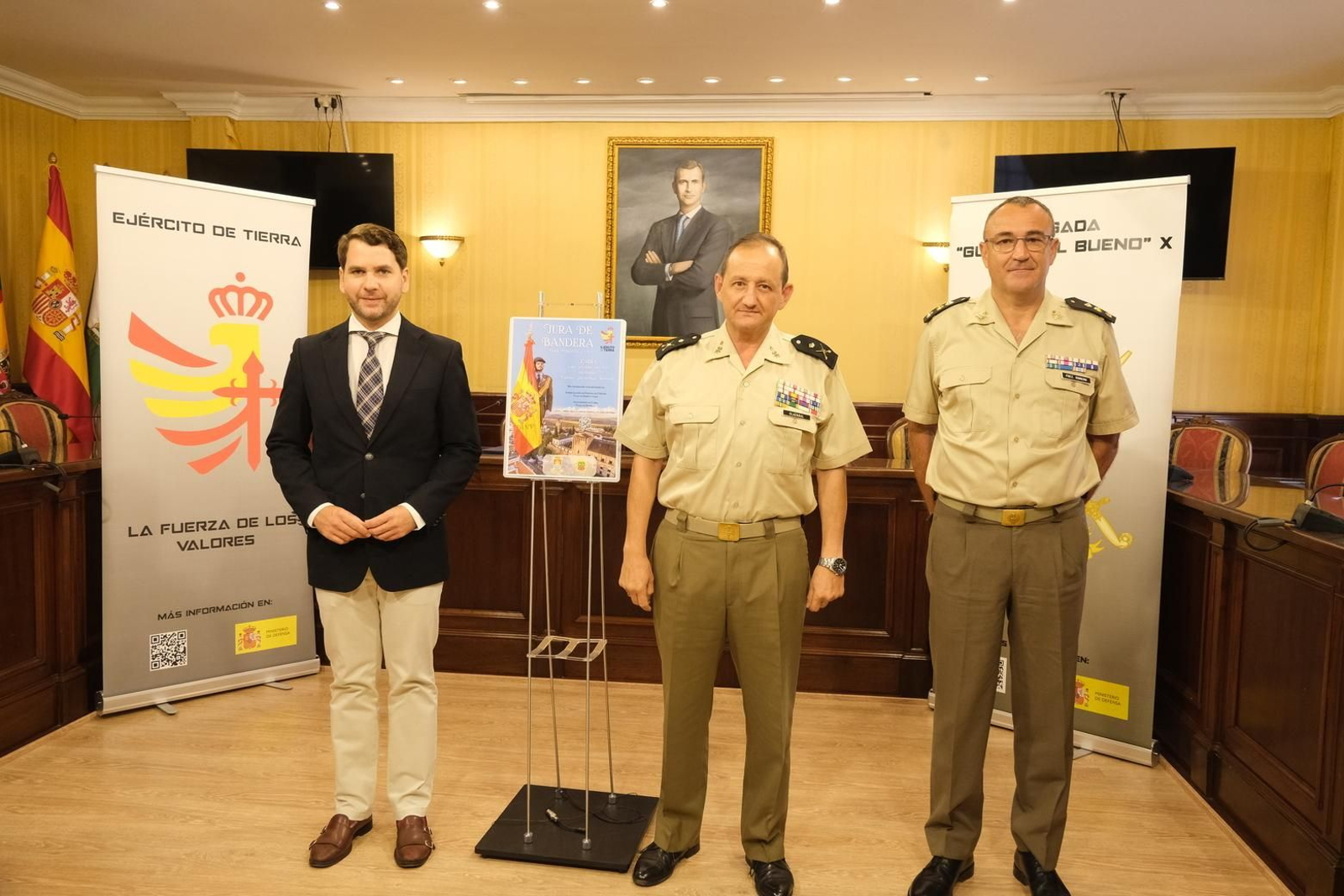 Un momento de la presentación de los actos de la Jura de Bandera en Cabra.