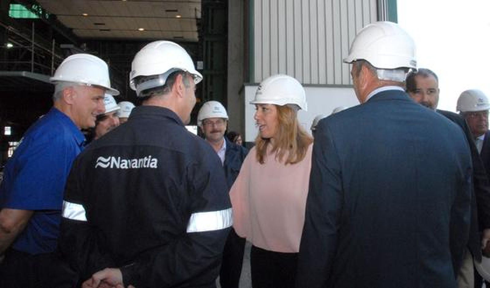 Díaz también visitó el astillero de San Fernando.

Foto: Rioja