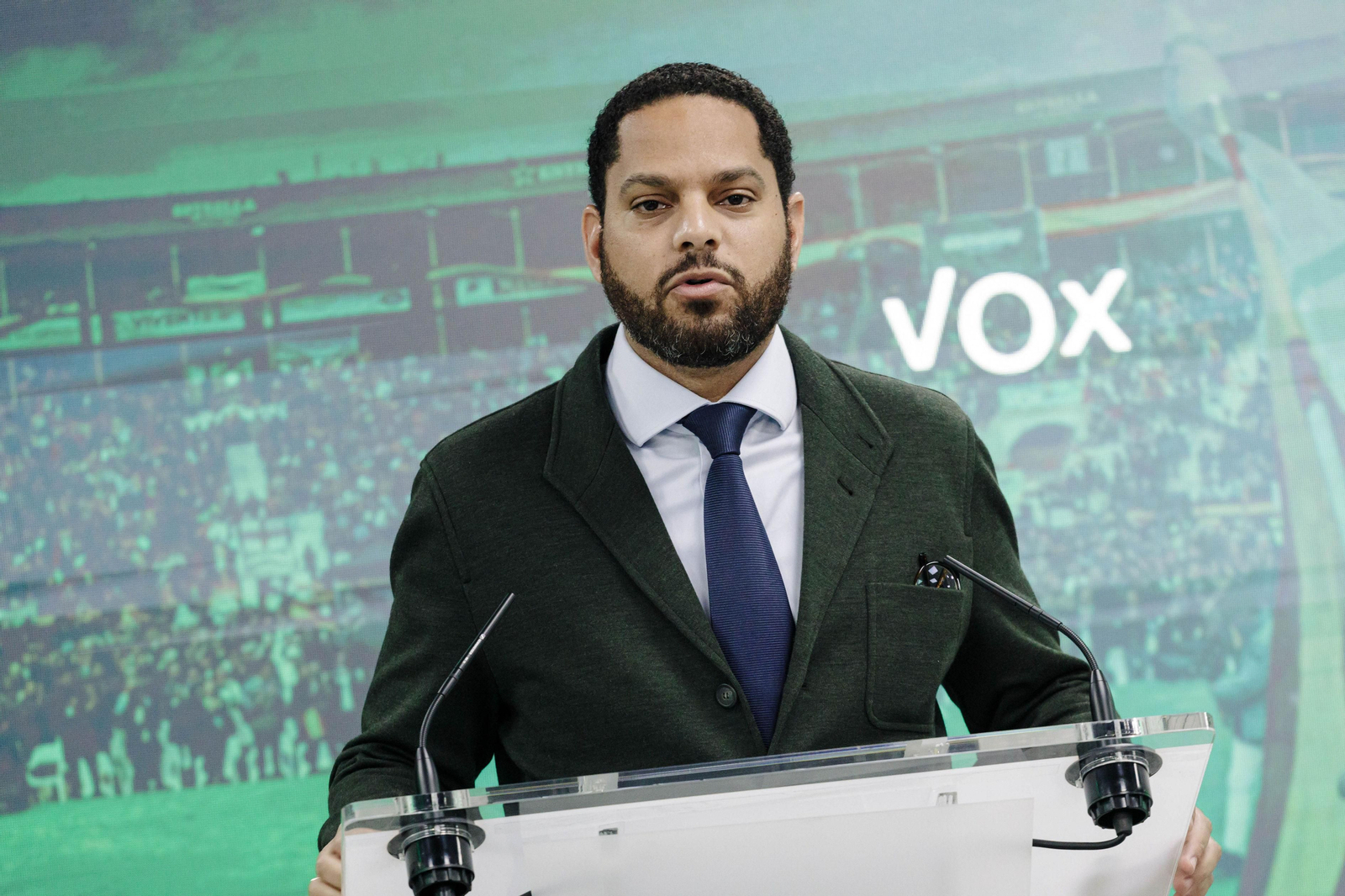 Ignacio Garriga, secretario general de Vox, en una intervención pública