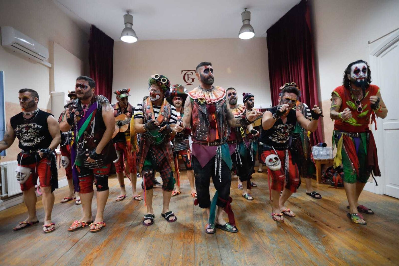 El ambiente en camerinos