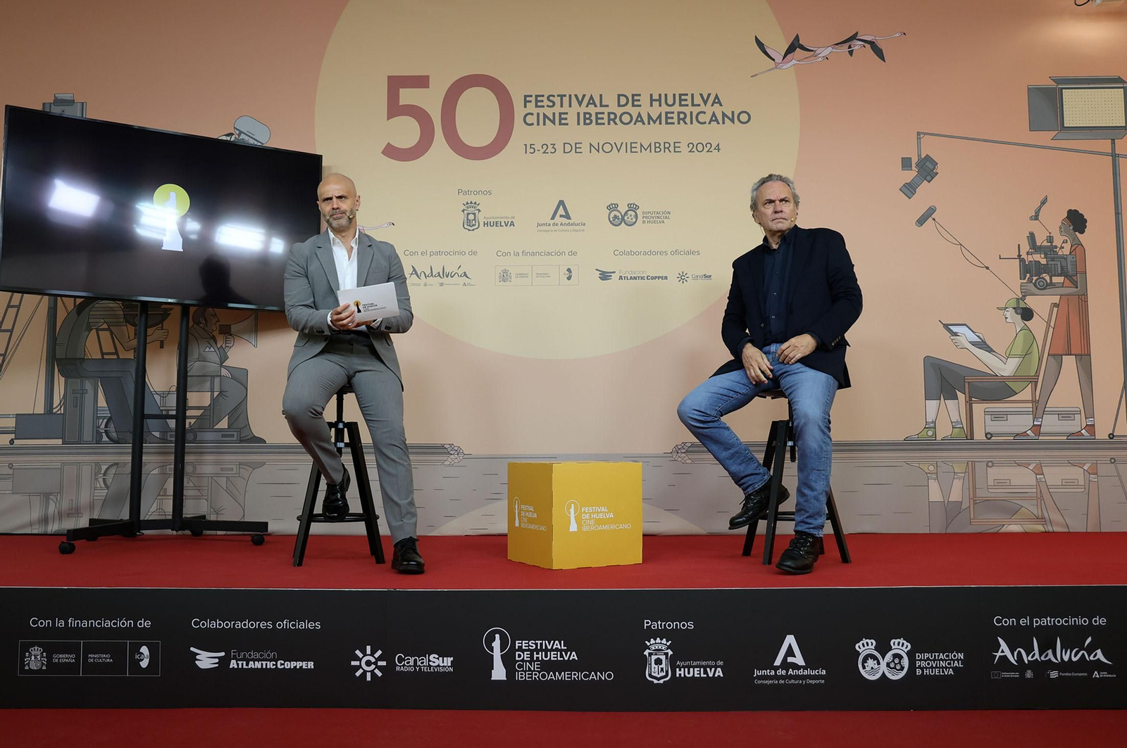 Encuentro y sesión de fotos con el actor José Coronado, Premio Ciudad de Huelva de la 50 edición del Festival de Huelva Cine Iberoamericano