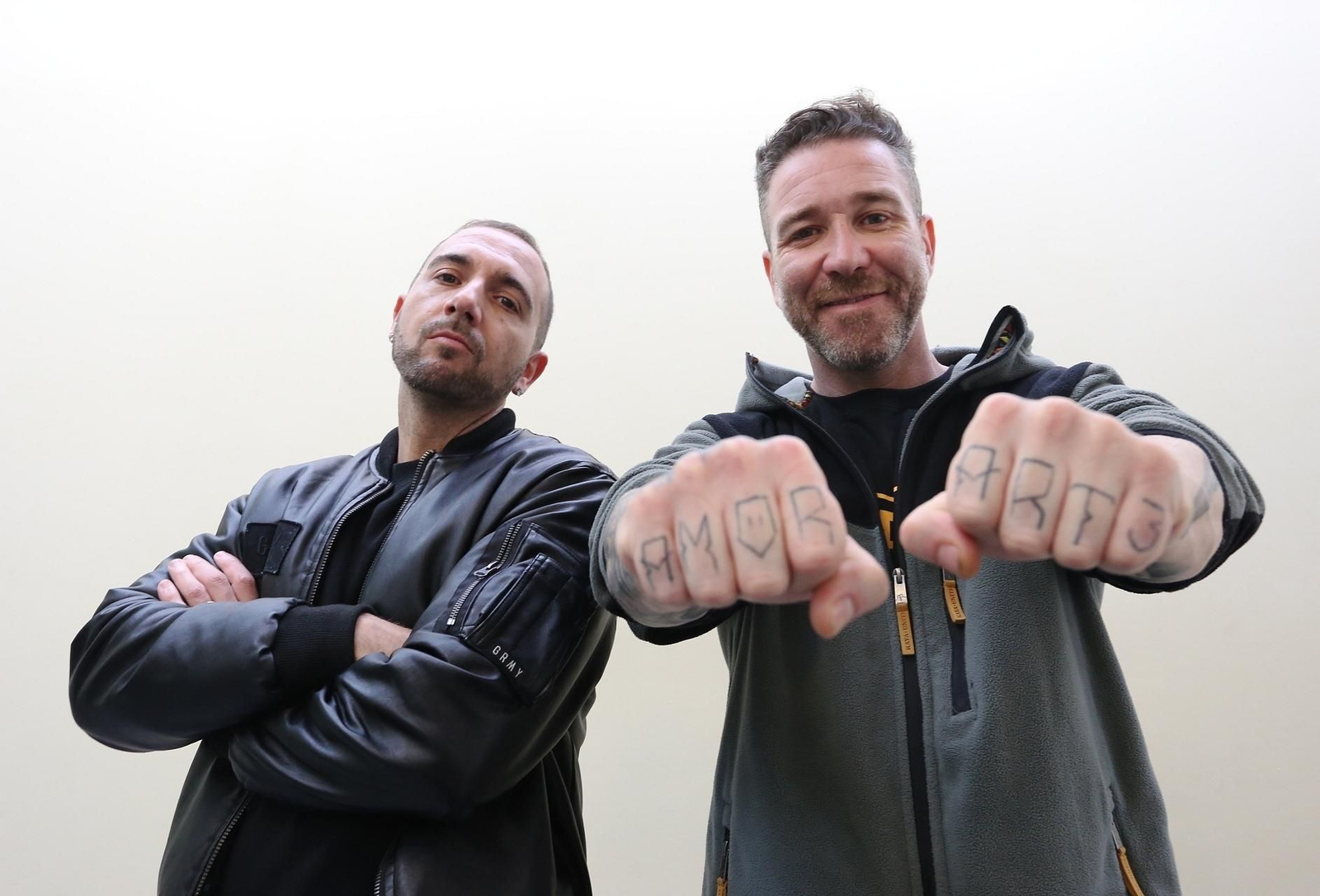 Zatu, a la derecha de la imagen, junto a su compañero en SFDK, Acción Sánchez.